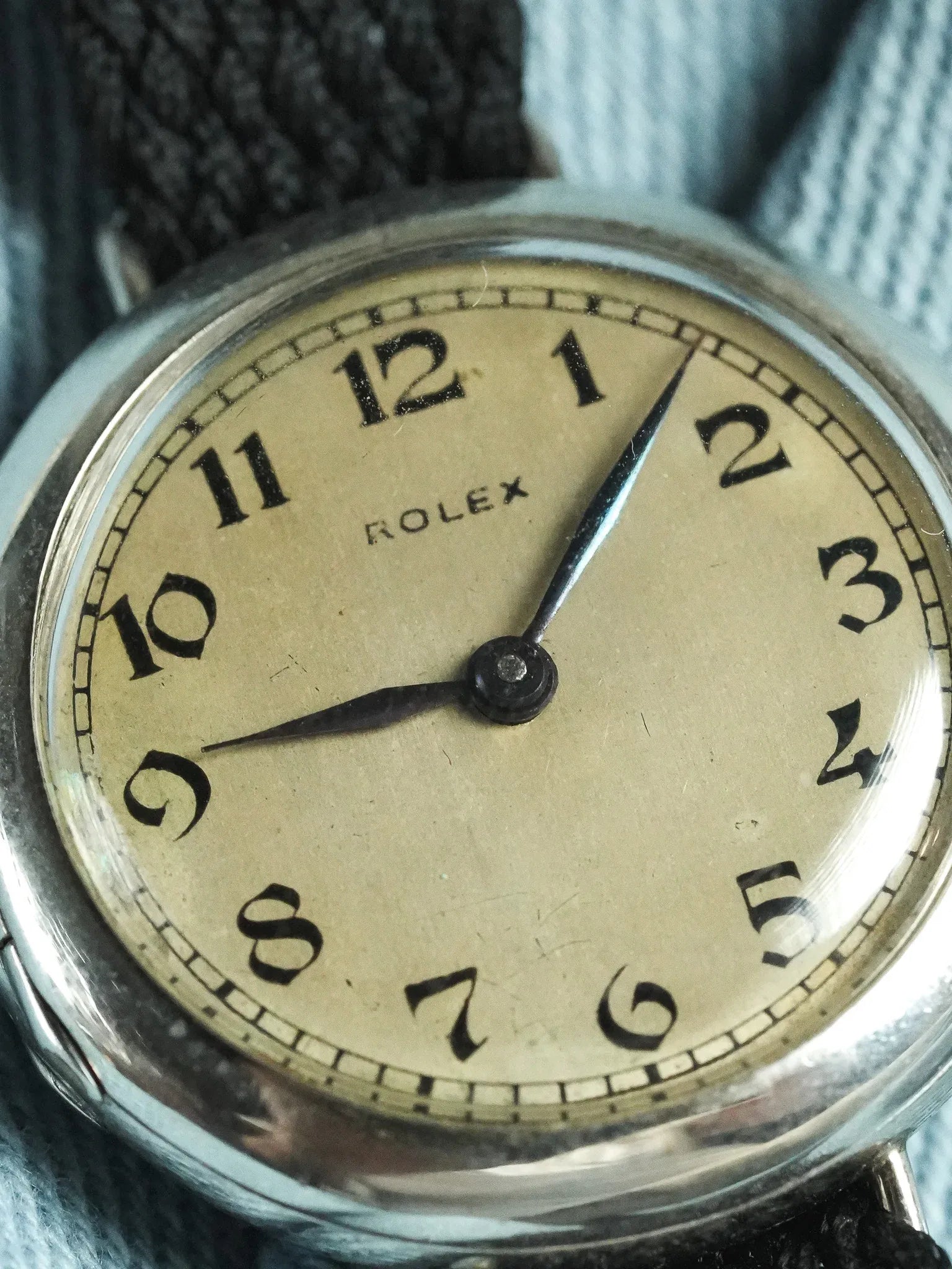 Rolex - Montre militaire En argent massif Calibre Rebberg - 1920s - Atelier Victor