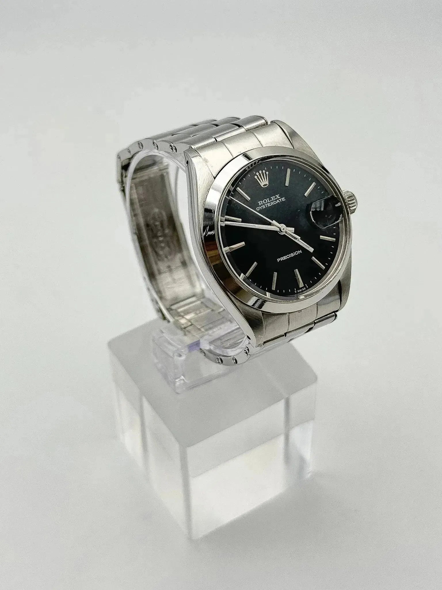 Rolex - Osyterdate 6694 Precision Cadran noir - 1966 - Atelier Victor Paris - Vintage Watch Shop Dubai