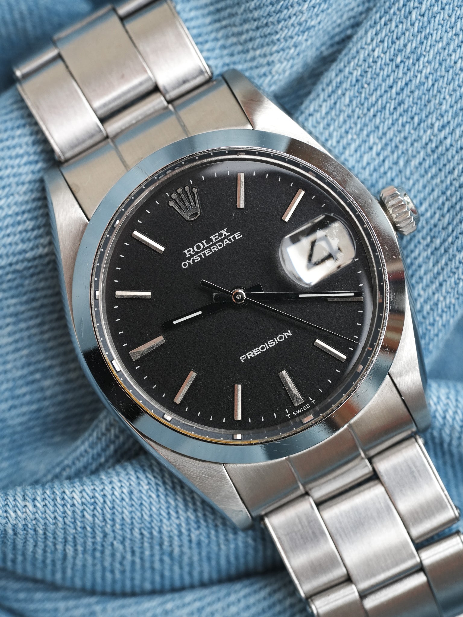 Rolex - Osyterdate 6694 Precision Cadran noir - 1966 - Atelier Victor - Vintage  Shop