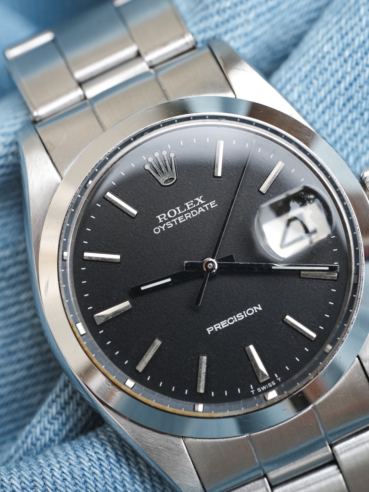 Rolex - Osyterdate 6694 Precision Cadran noir - 1966 - Atelier Victor - Vintage  Shop