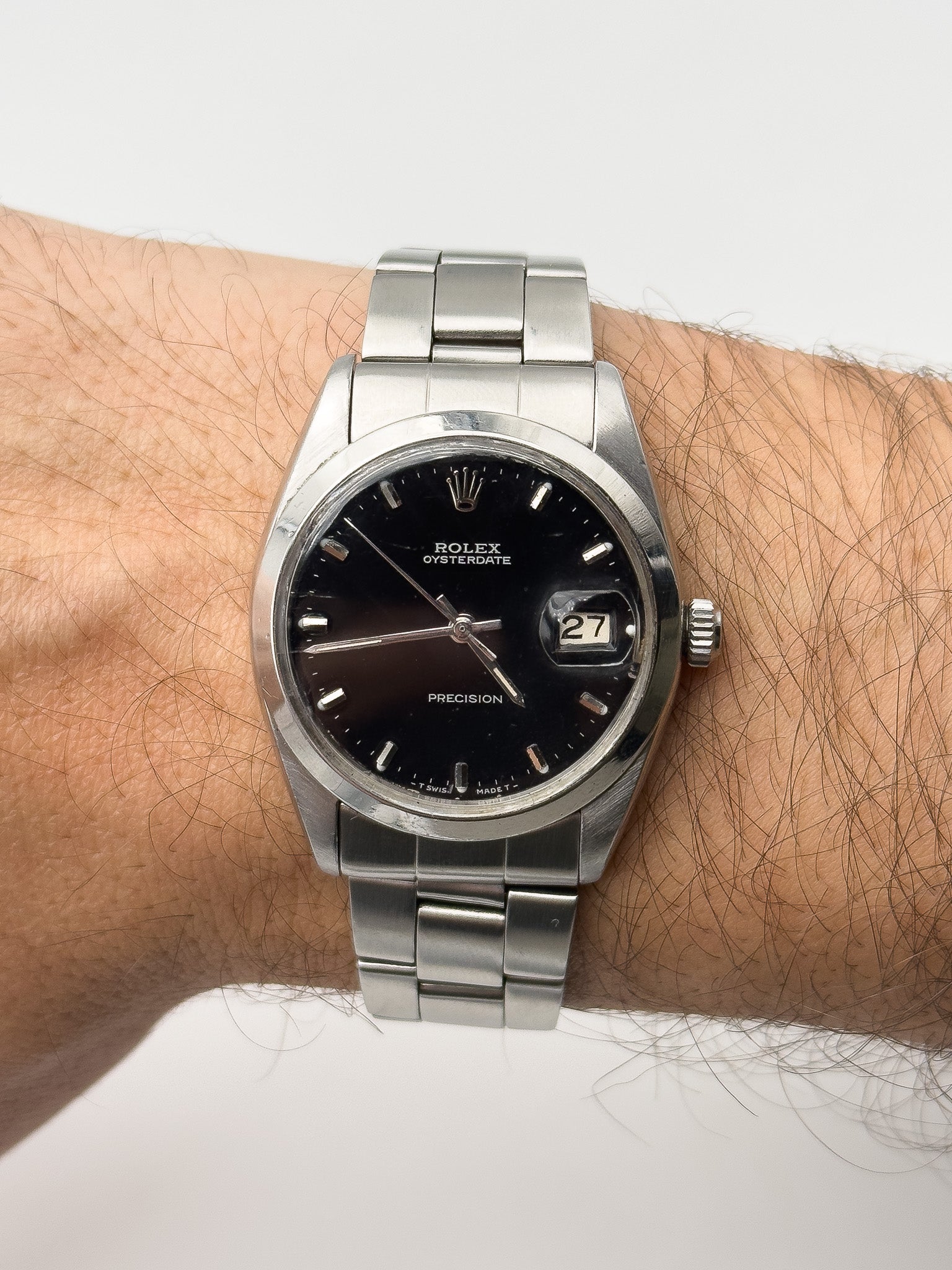 Rolex - Oysterdate Precision Cadran noir - 1959 - Atelier Victor - Vintage  Shop