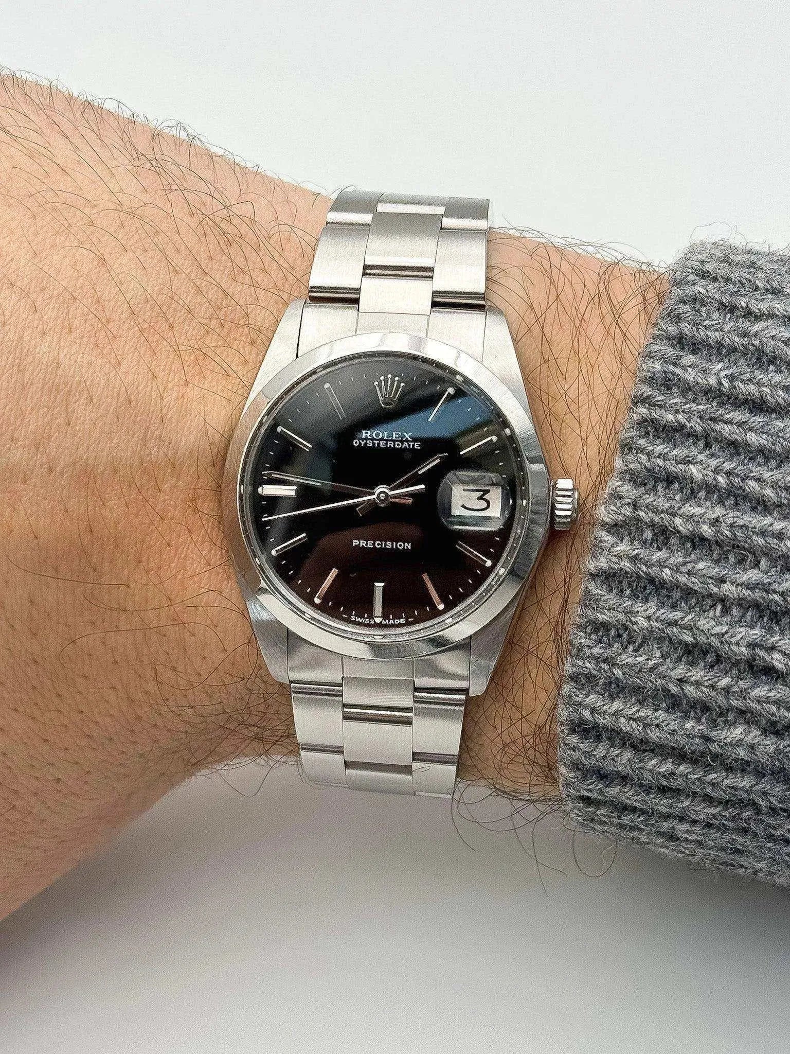 Rolex - Oysterdate Precision Cadran Noir - 1969 - Atelier Victor Paris - Vintage Watch Shop Dubai