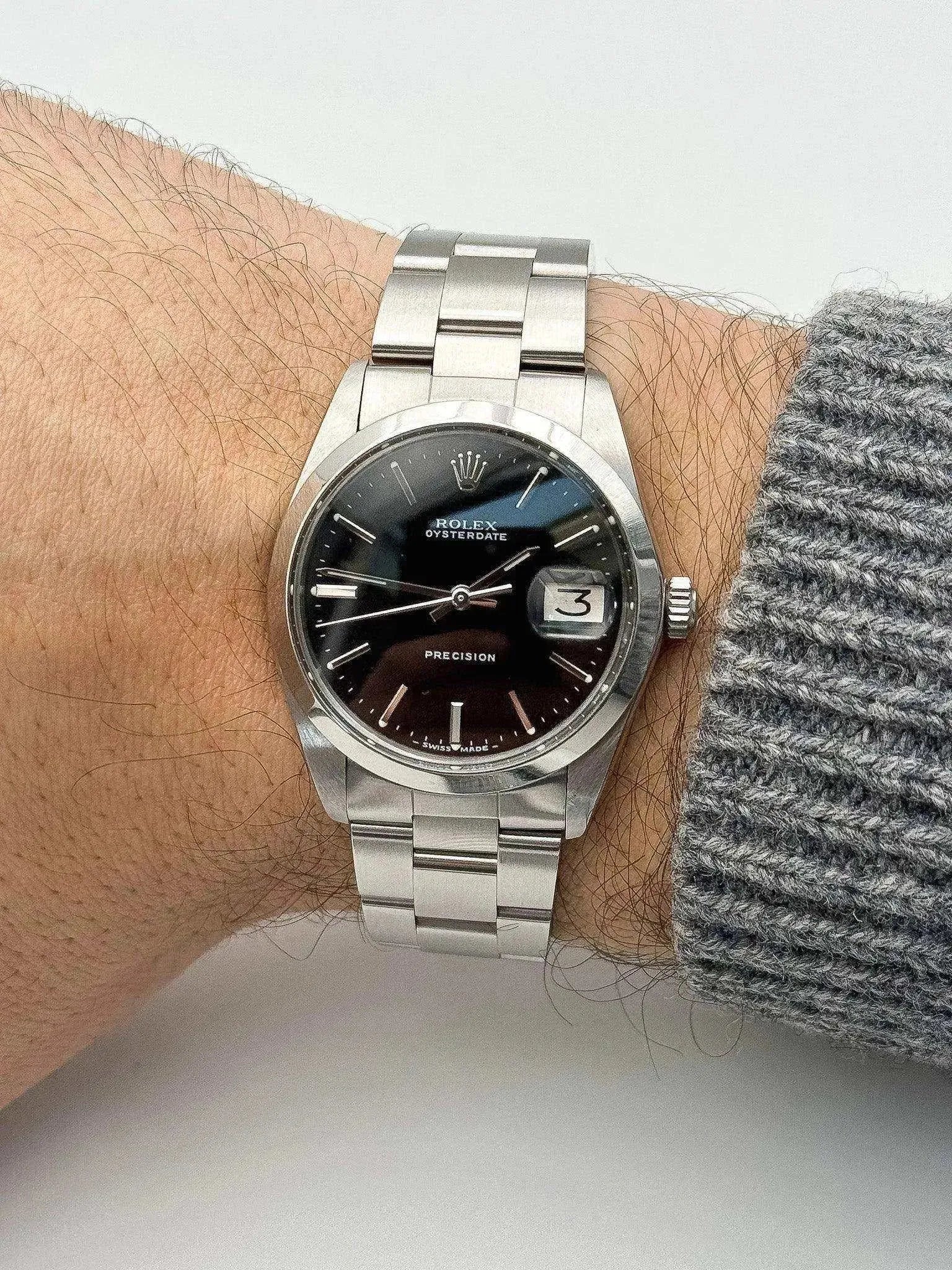 Rolex - Oysterdate Precision Cadran Noir - 1969 - Atelier Victor - Vintage  Shop