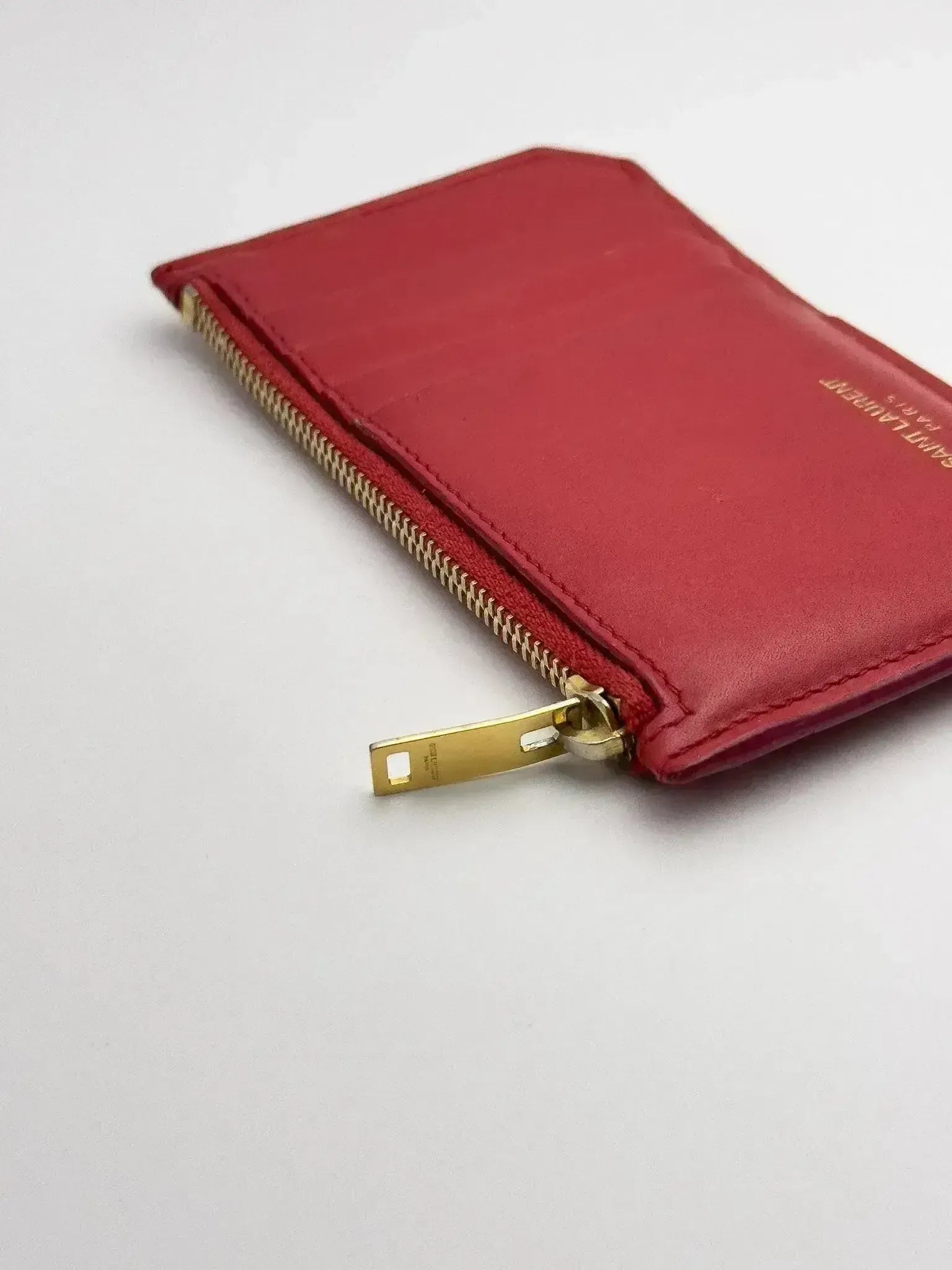 Saint Laurent - Wallet in red leather