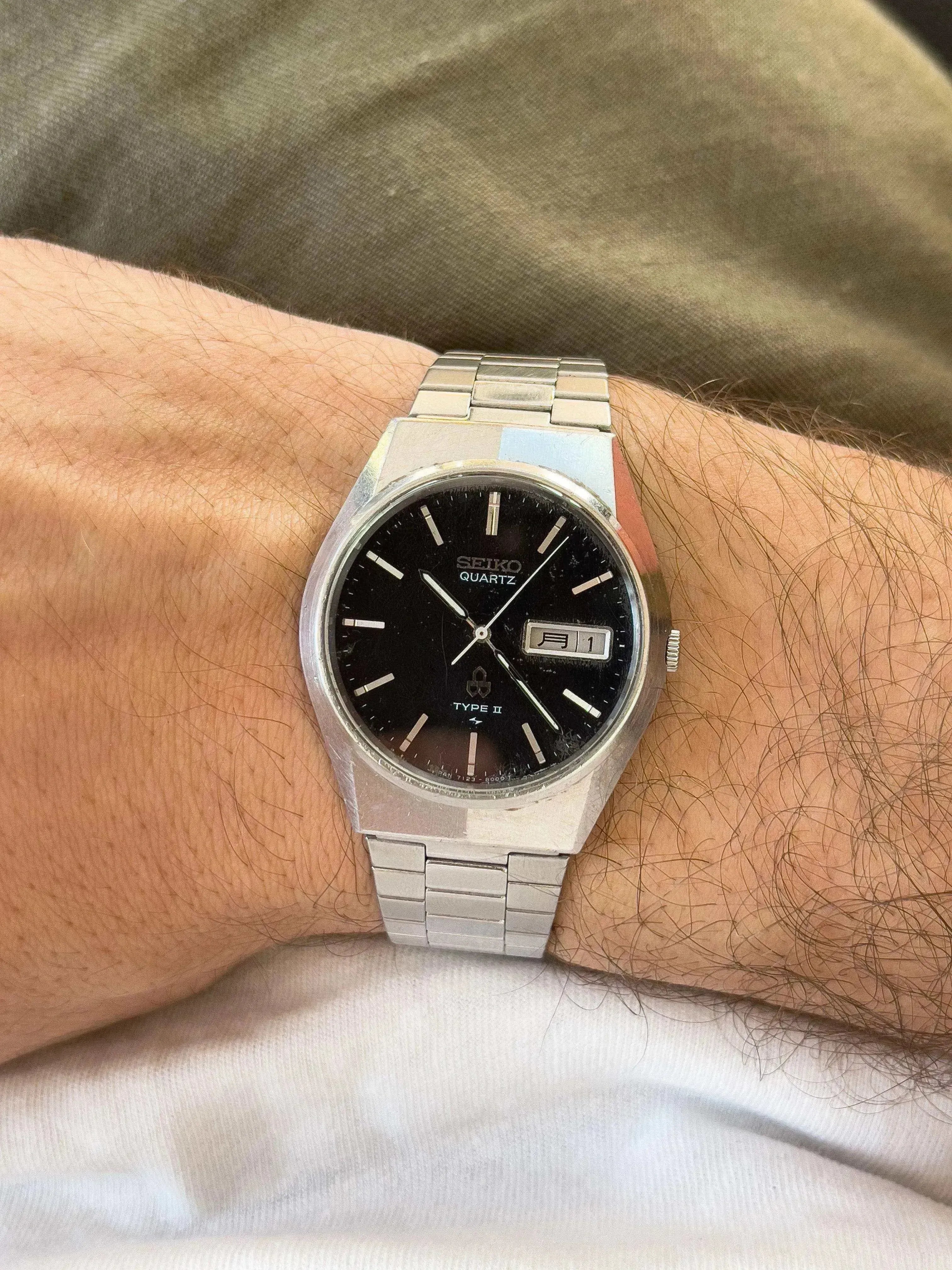seiko 時計ジャンク Seiko - Black Steel Daydate Kanji - 1989