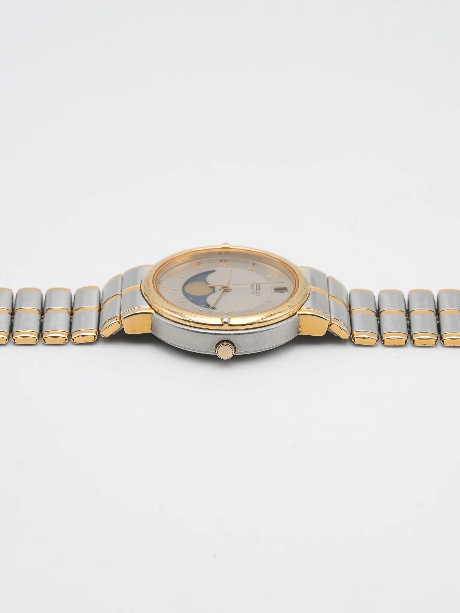 Seiko - Acier Or Phase de lune Romain - 1986 - Atelier Victor Paris - Vintage Watch Shop Dubai
