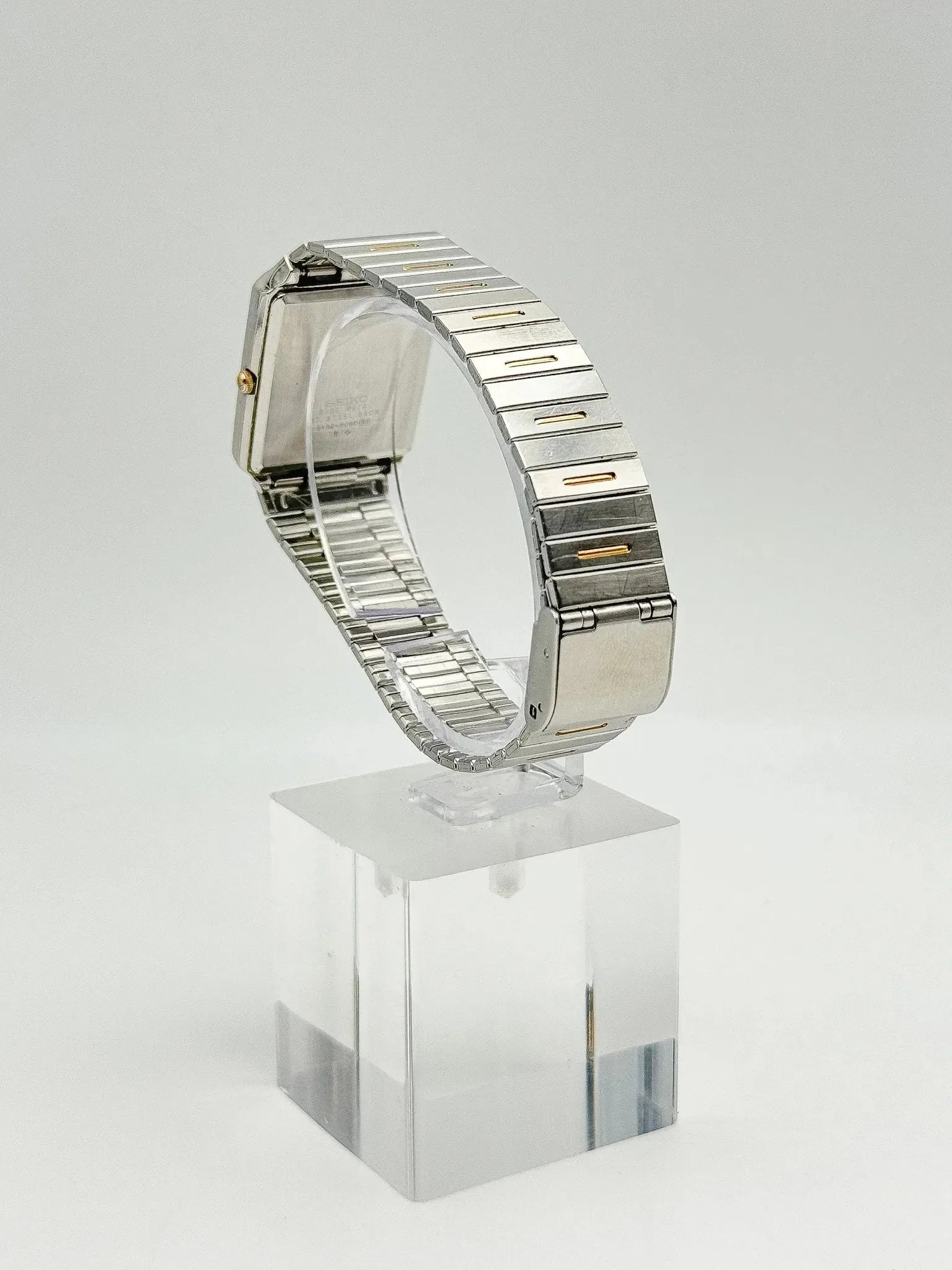 Seiko - Acier Strié Doré Bracelet intégré - 1997 - Atelier Victor