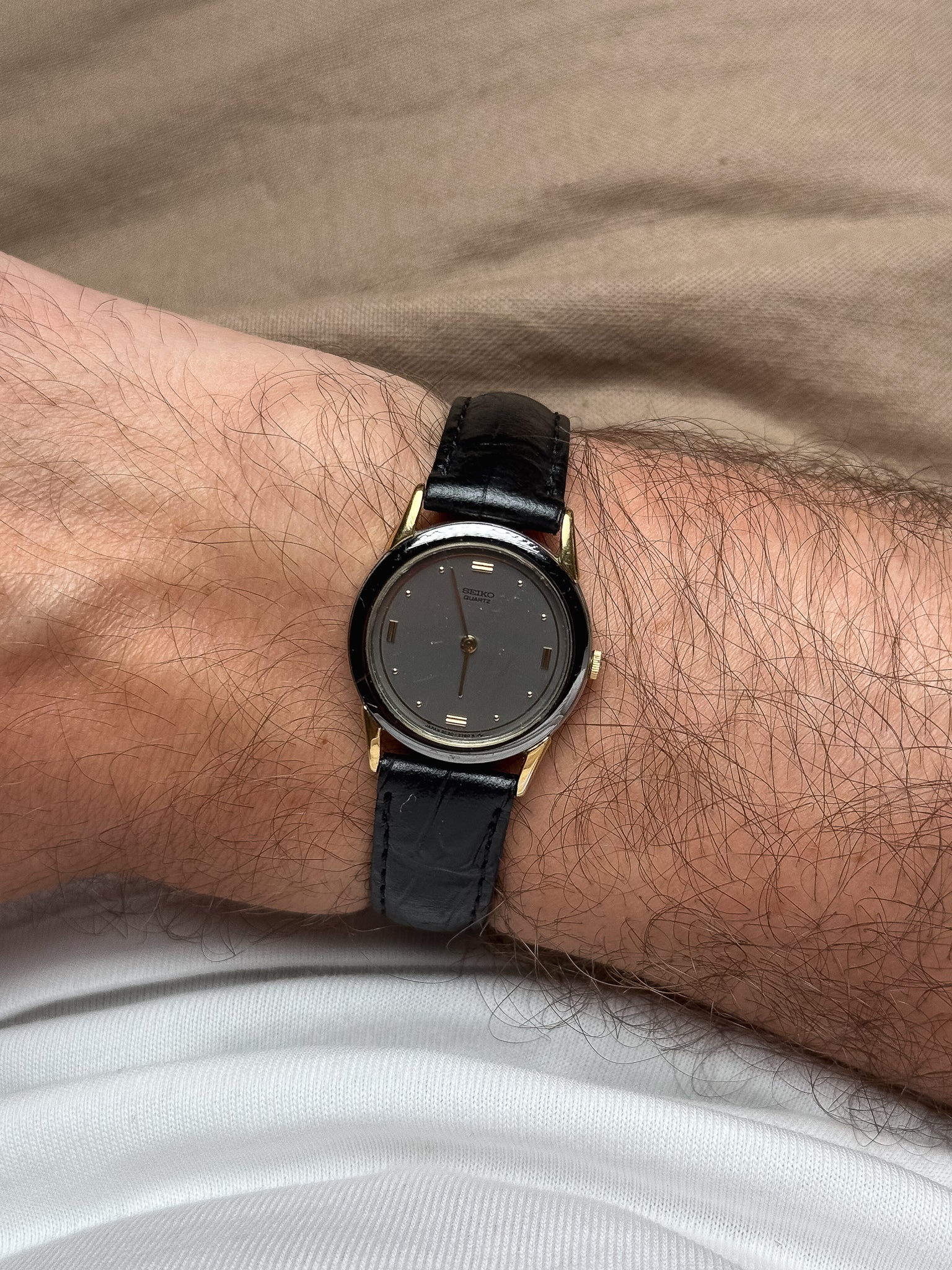 Seiko - Anthracite Conres Or Cadran Gris Femme - 1995 - Atelier Victor - Vintage  Shop