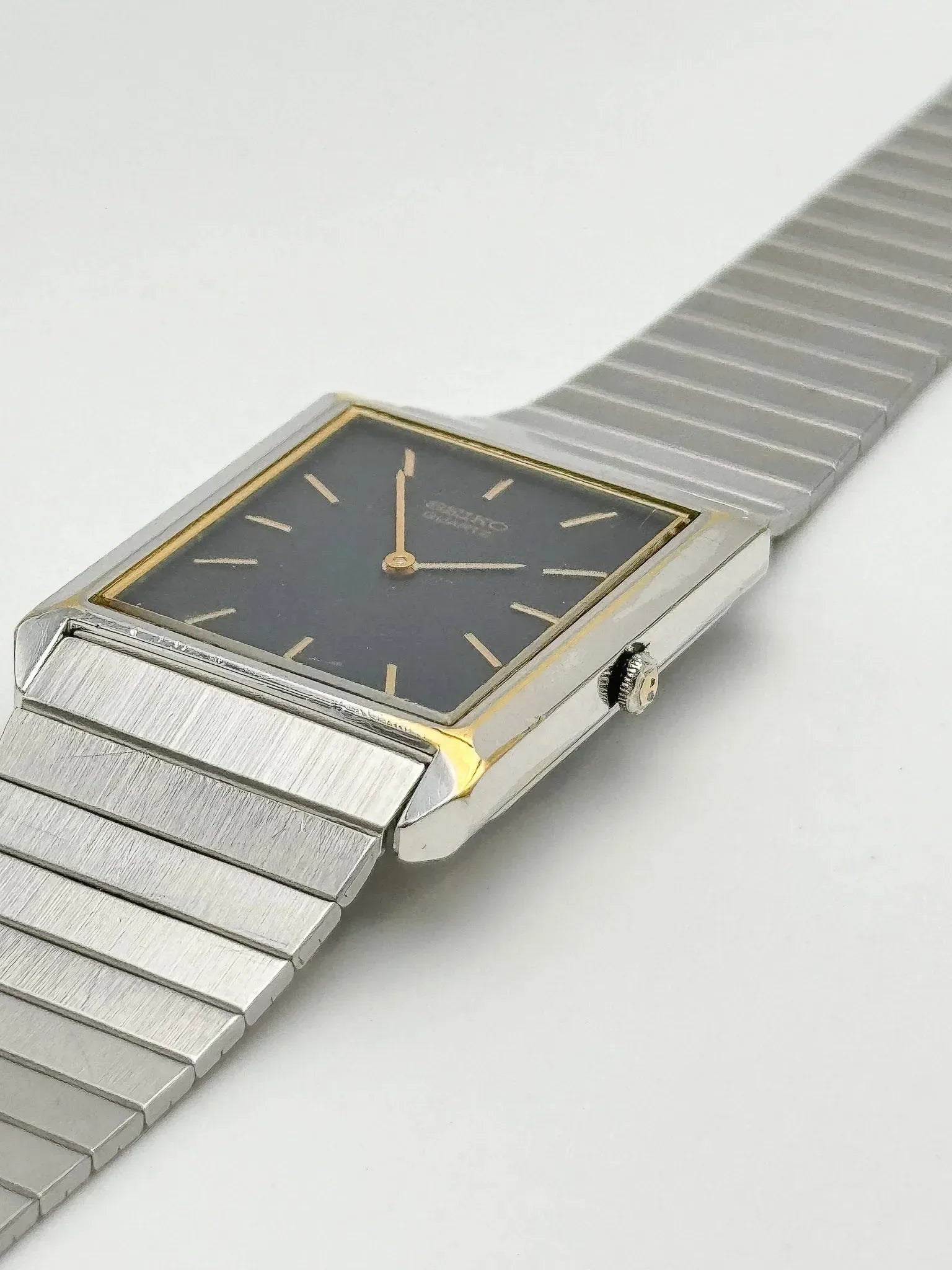 Seiko - Bracelet Acier Cadran noir - 1993 - Atelier Victor - Vintage  Shop