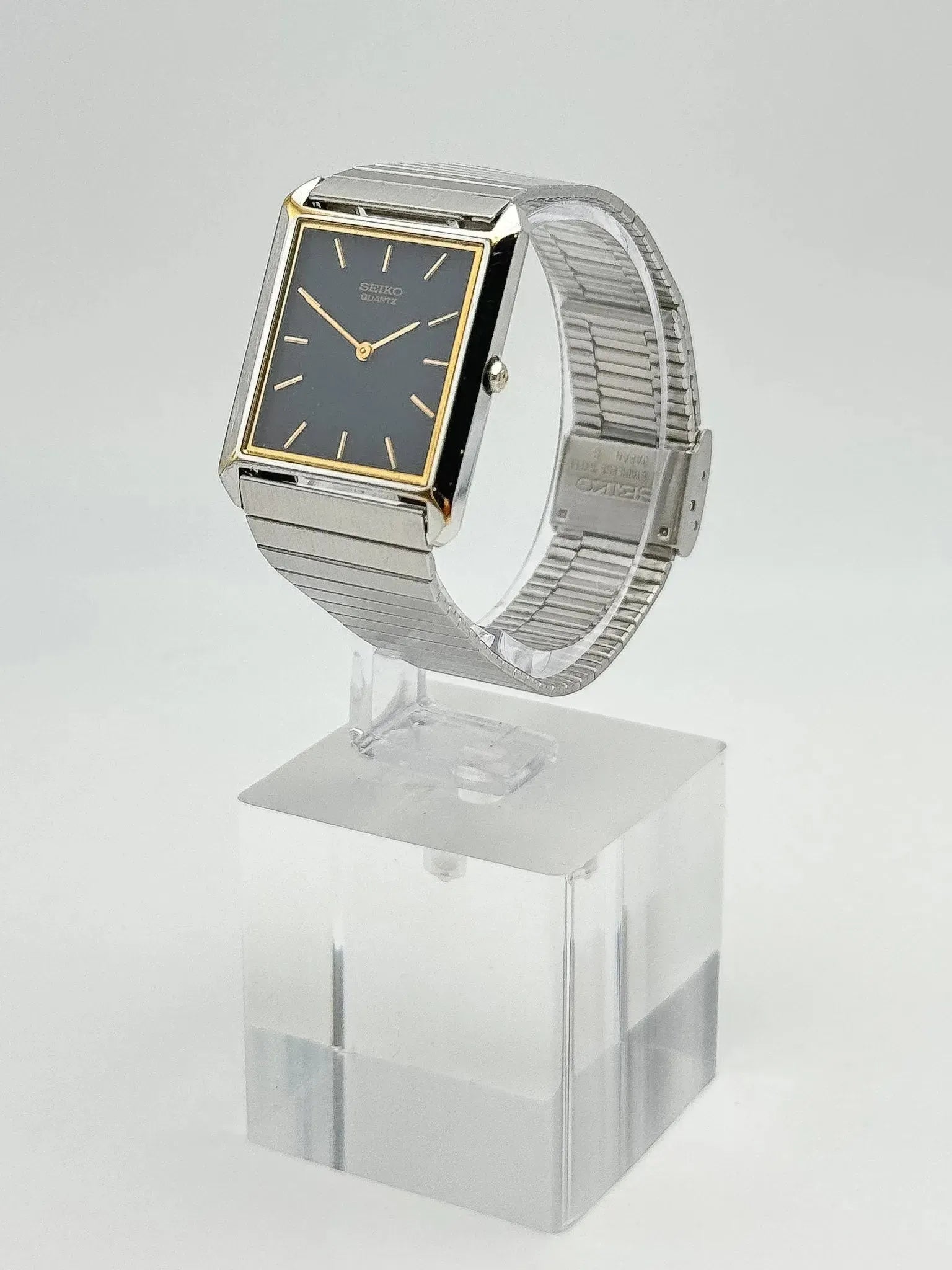 Seiko - Bracelet Acier Cadran noir - 1993 - Atelier Victor - Vintage  Shop