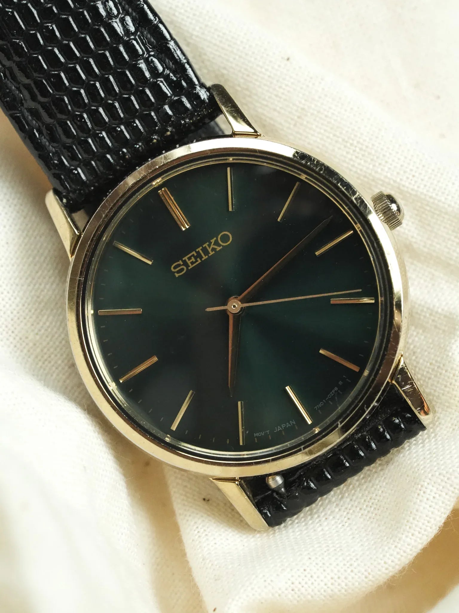 Seiko - Cadran Vert brillant index or - 2000s - Atelier Victor - Vintage  Shop