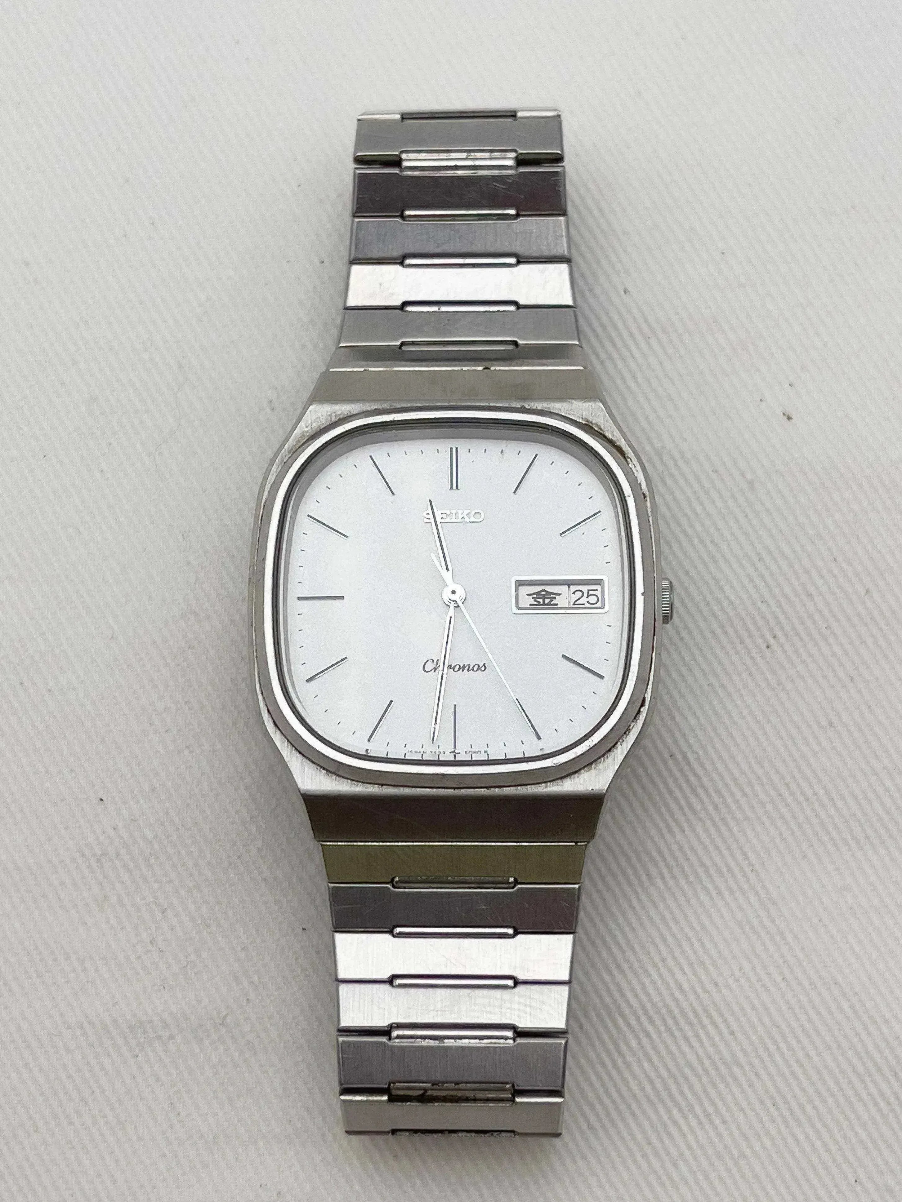 Seiko - Carré Cadran blanc date Kanji - 1985 - Atelier Victor