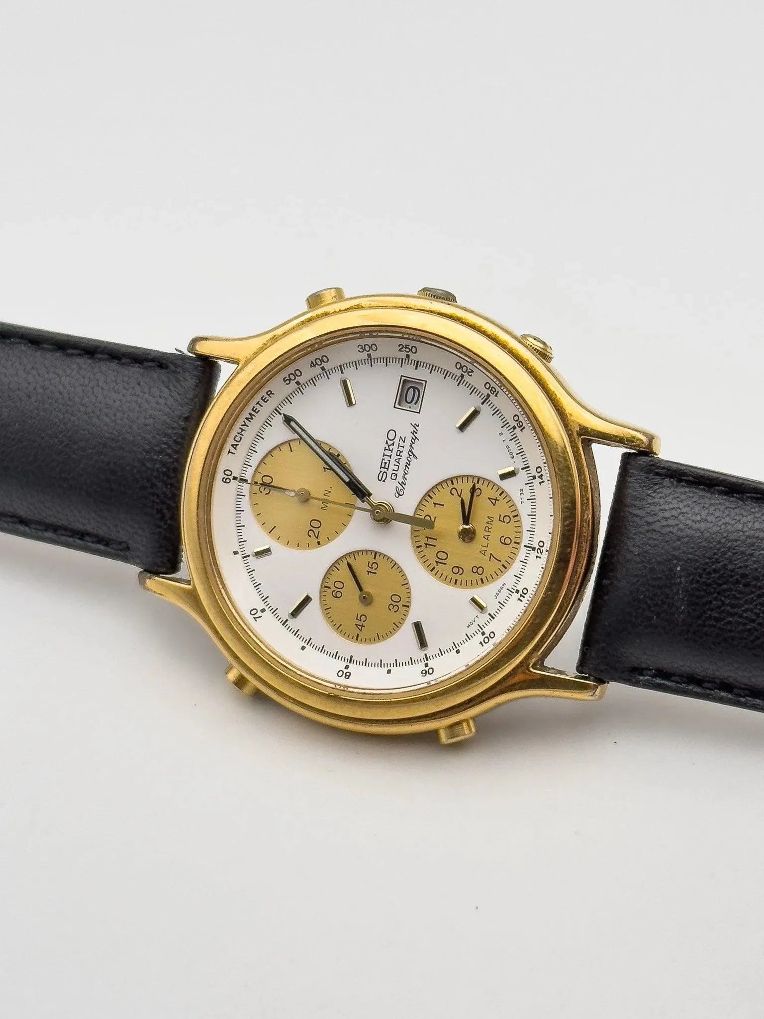 Seiko - Chrono Alarm White Gold - 1995 - Atelier Victor - Vintage  Shop