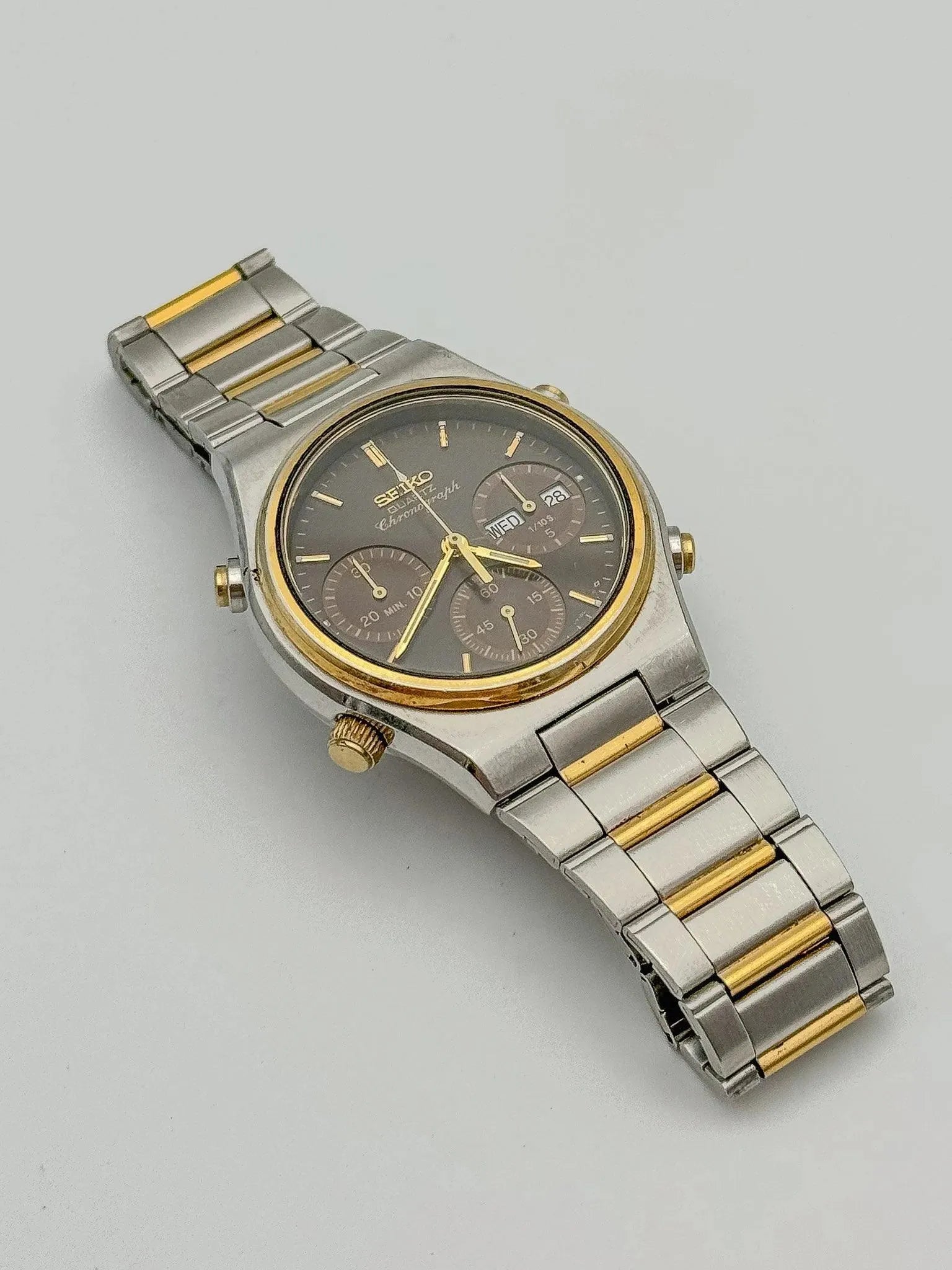 Seiko - Chrono Chocolat Two Tones - 1986 - Atelier Victor Paris - Vintage Watch Shop Dubai