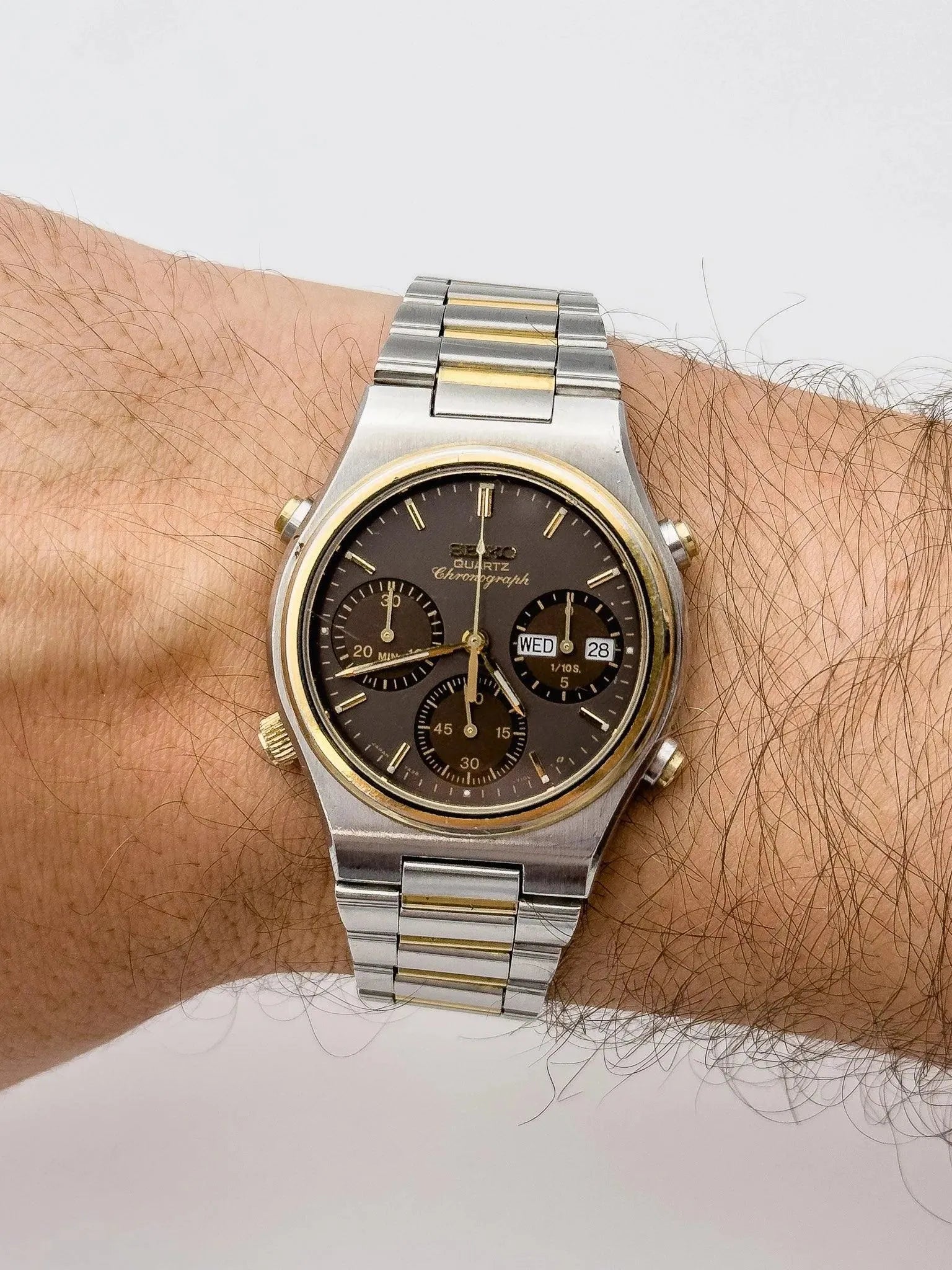 Seiko - Chrono Chocolat Two Tones - 1986 - Atelier Victor Paris - Vintage Watch Shop Dubai