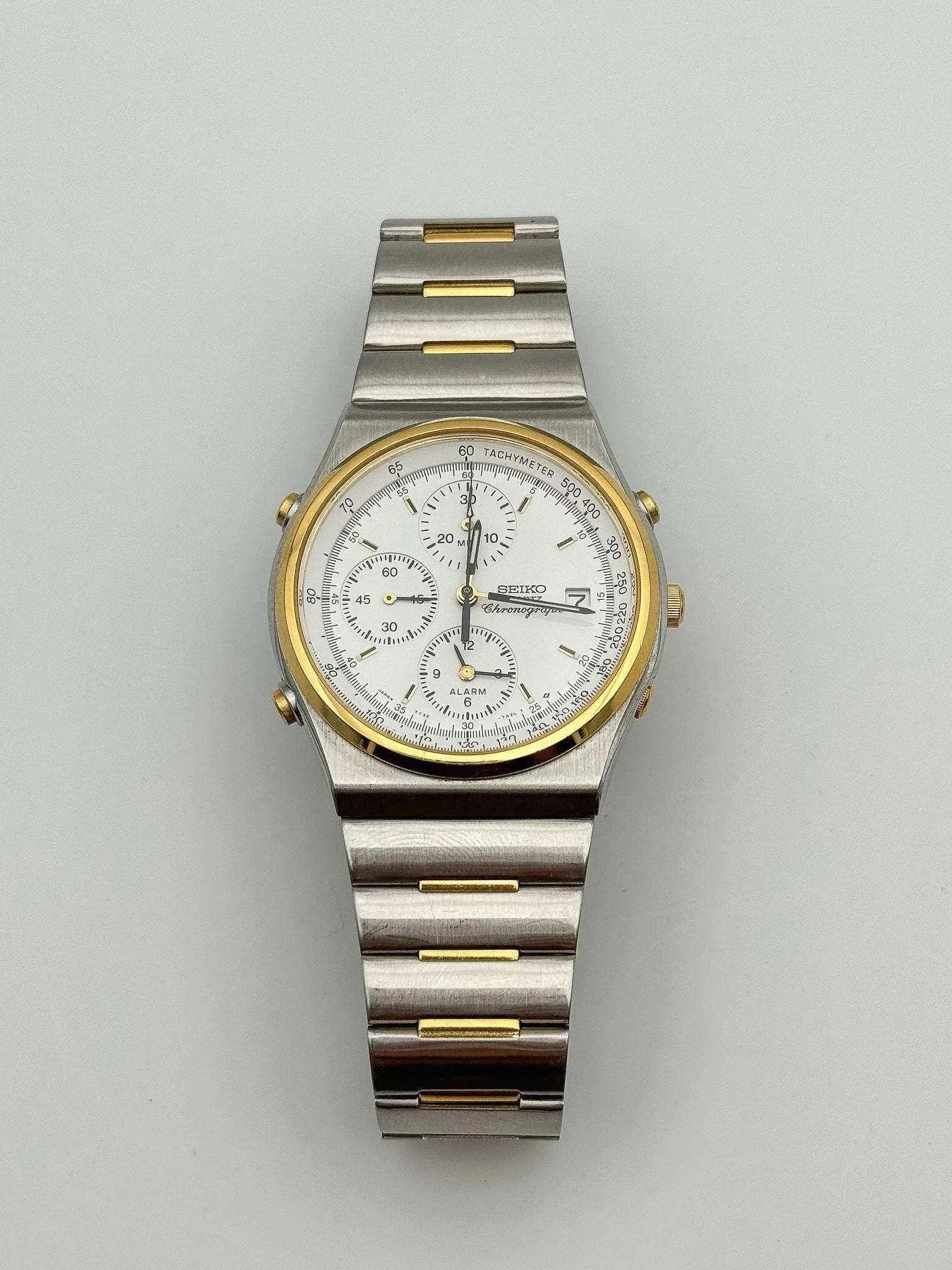 Seiko - Chronograph Alarm Gold & Steel - 1991 - Atelier Victor Paris - Vintage Watch Shop Dubai