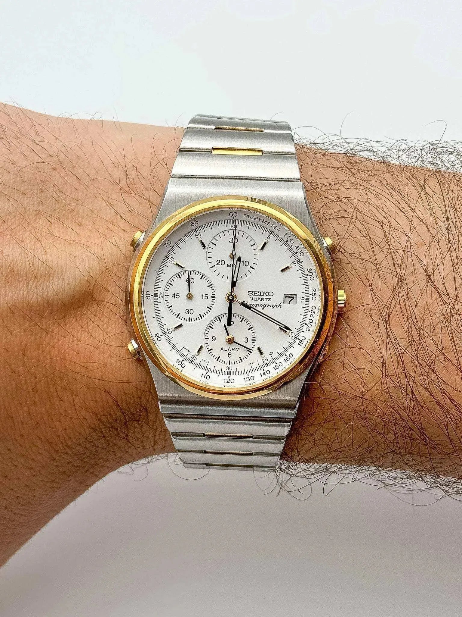 Seiko - Chronograph Alarm Gold & Steel - 1991 - Atelier Victor Paris - Vintage Watch Shop Dubai