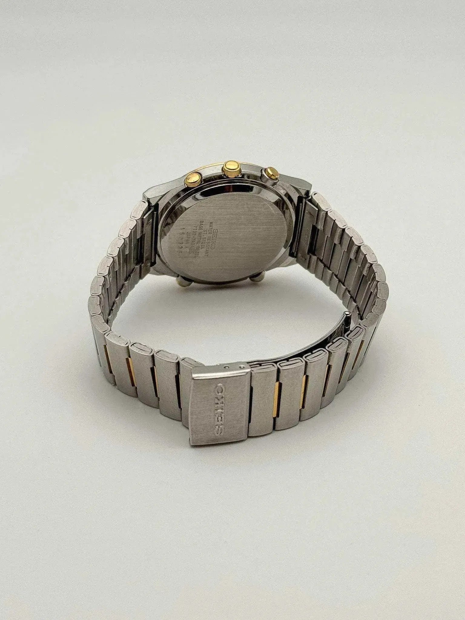 Seiko - Chronograph Alarm Gold & Steel - 1991 - Atelier Victor - Vintage  Shop