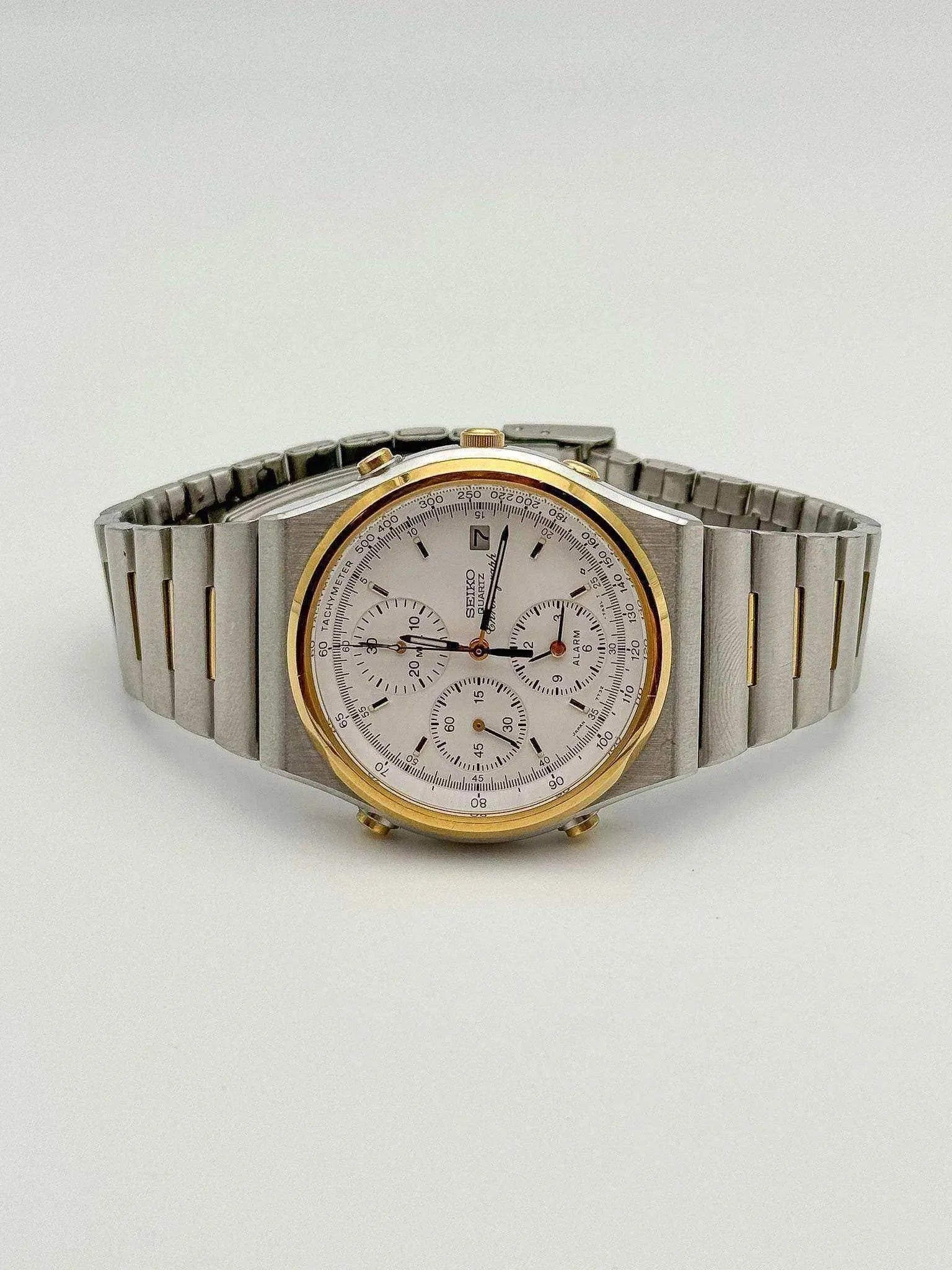 Seiko - Chronograph Alarm Gold & Steel - 1991 - Atelier Victor - Vintage  Shop