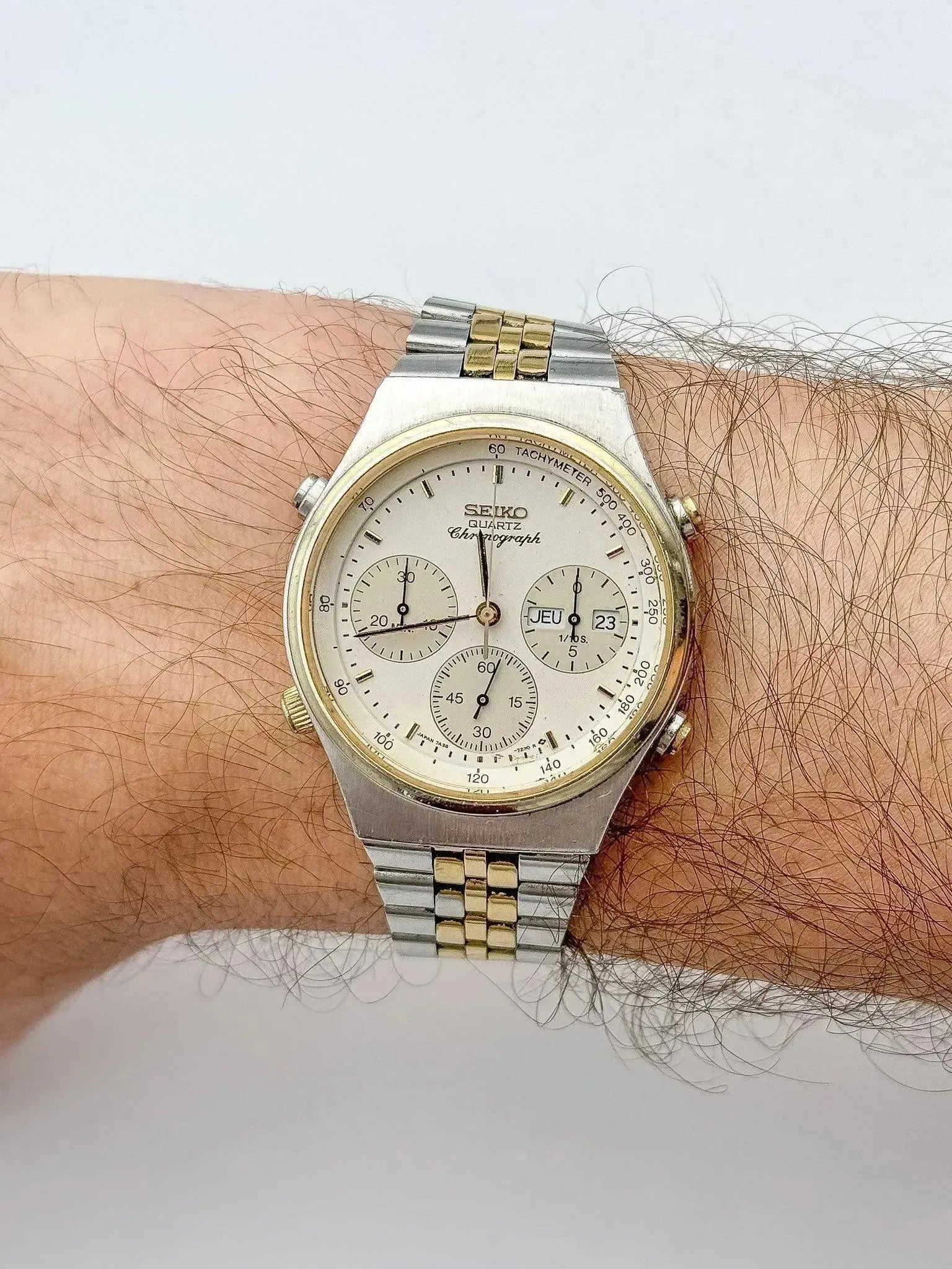 Seiko - Chronograph Daydate Royal Acier Or - 1987 - Atelier Victor Paris - Vintage Watch Shop Dubai