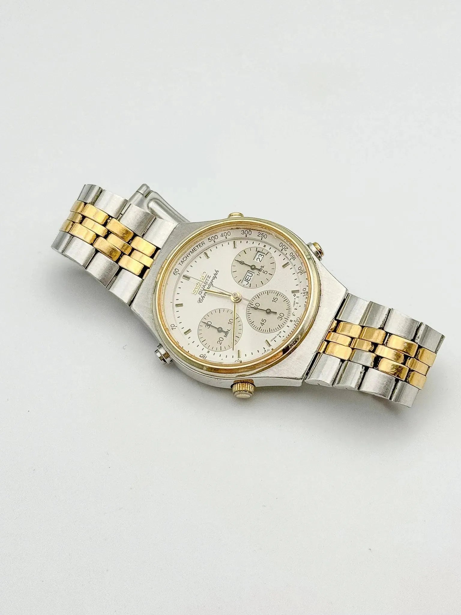 Seiko - Chronograph Daydate Royal Acier Or - 1987 - Atelier Victor Paris - Vintage Watch Shop Dubai