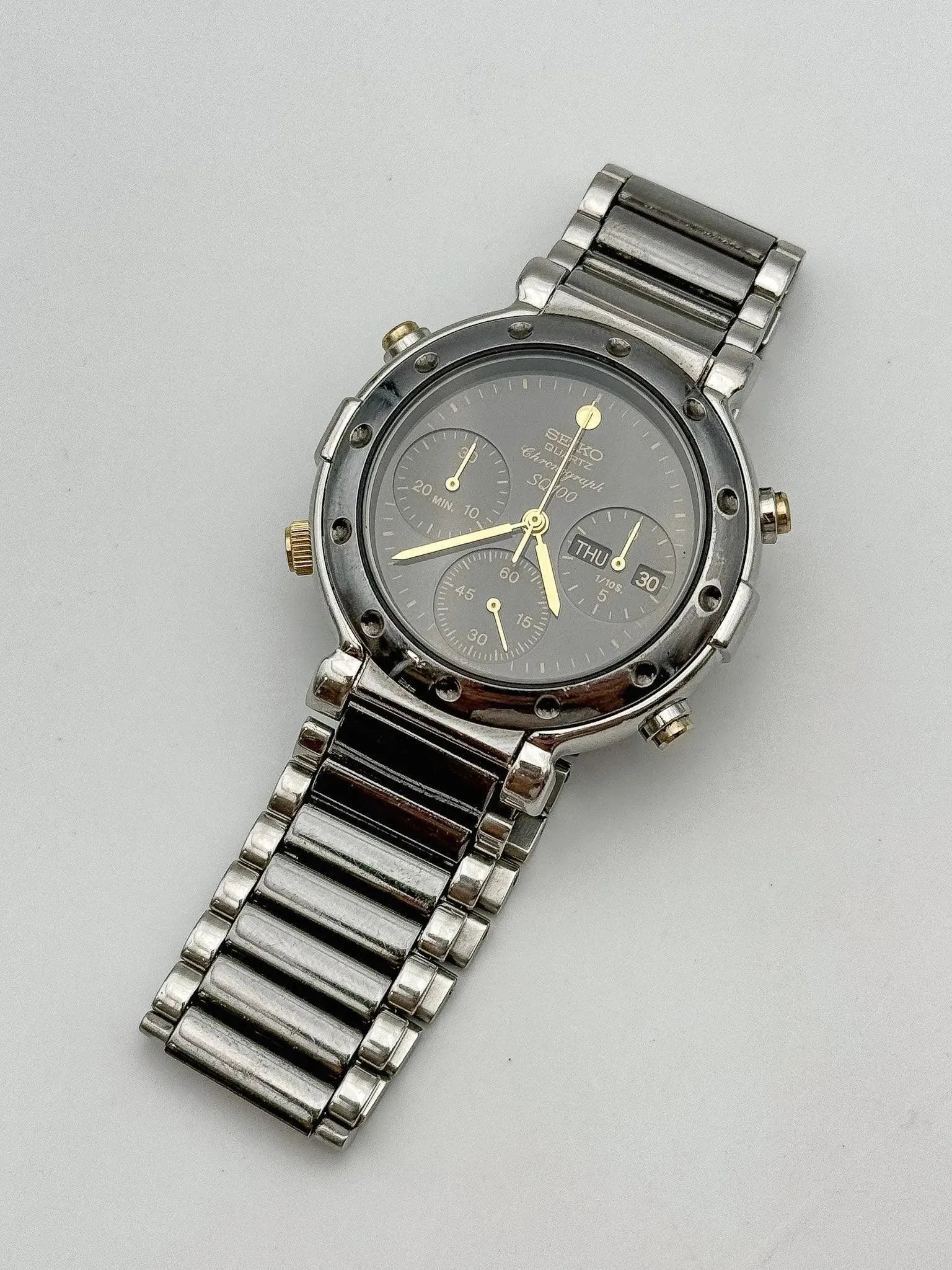Seiko - Chronographe Grey Anthracite - 1989 - Atelier Victor Paris - Vintage Watch Shop Dubai