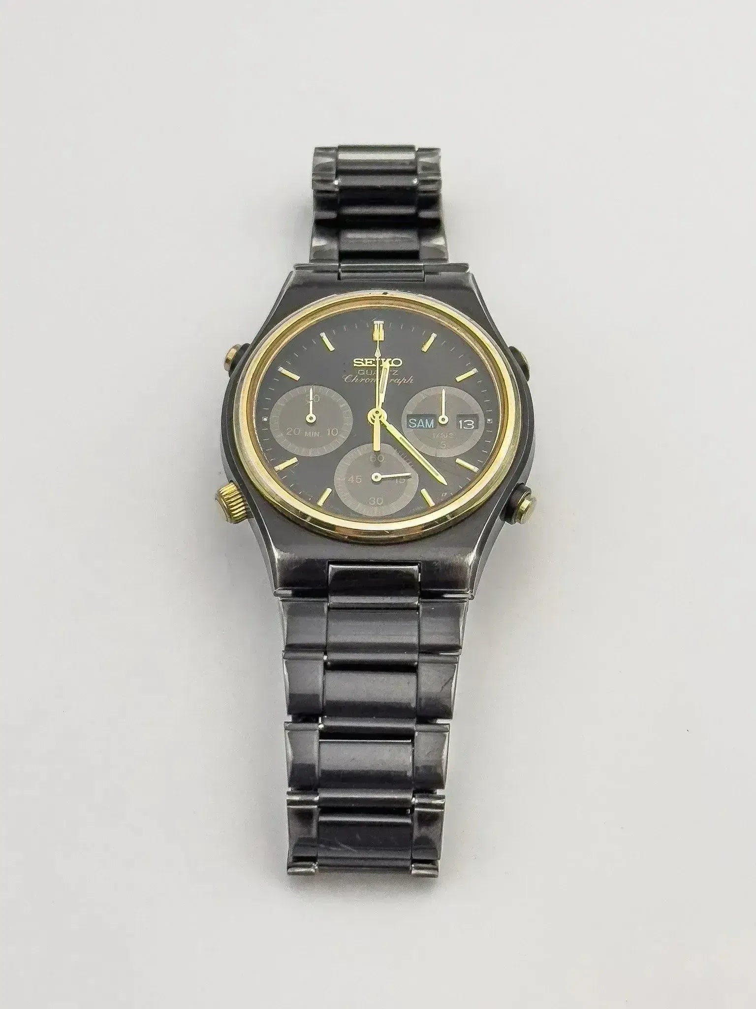 Seiko - Black DayDate Chronograph - 1984 - Atelier Victor