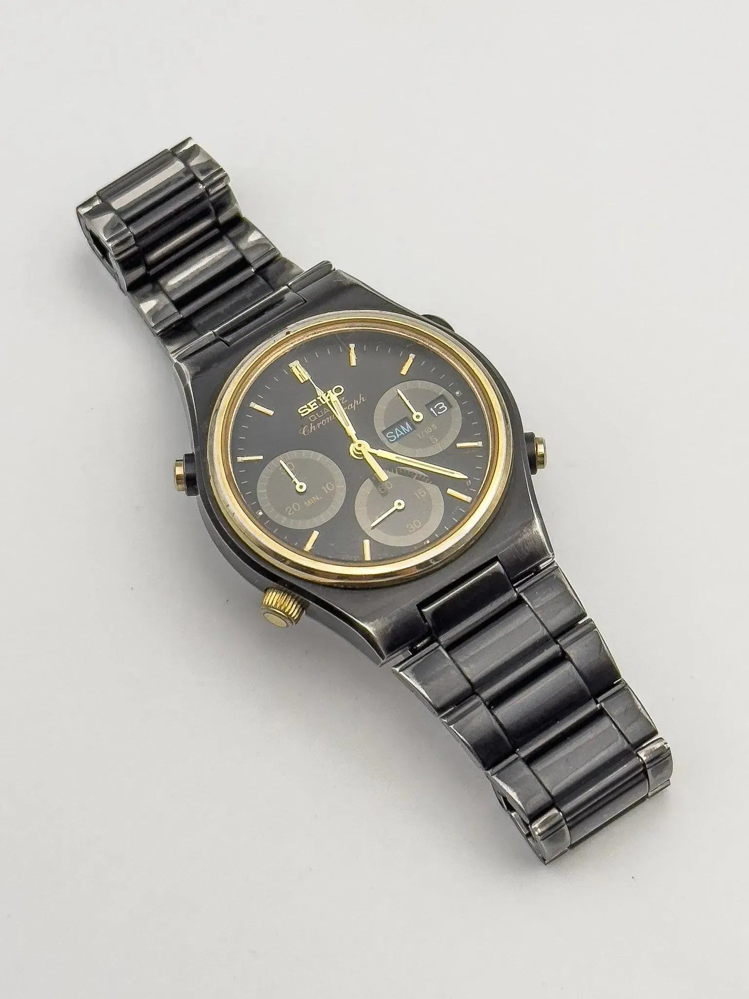 Seiko - Chronographe Noir DayDate - 1984 - Atelier Victor