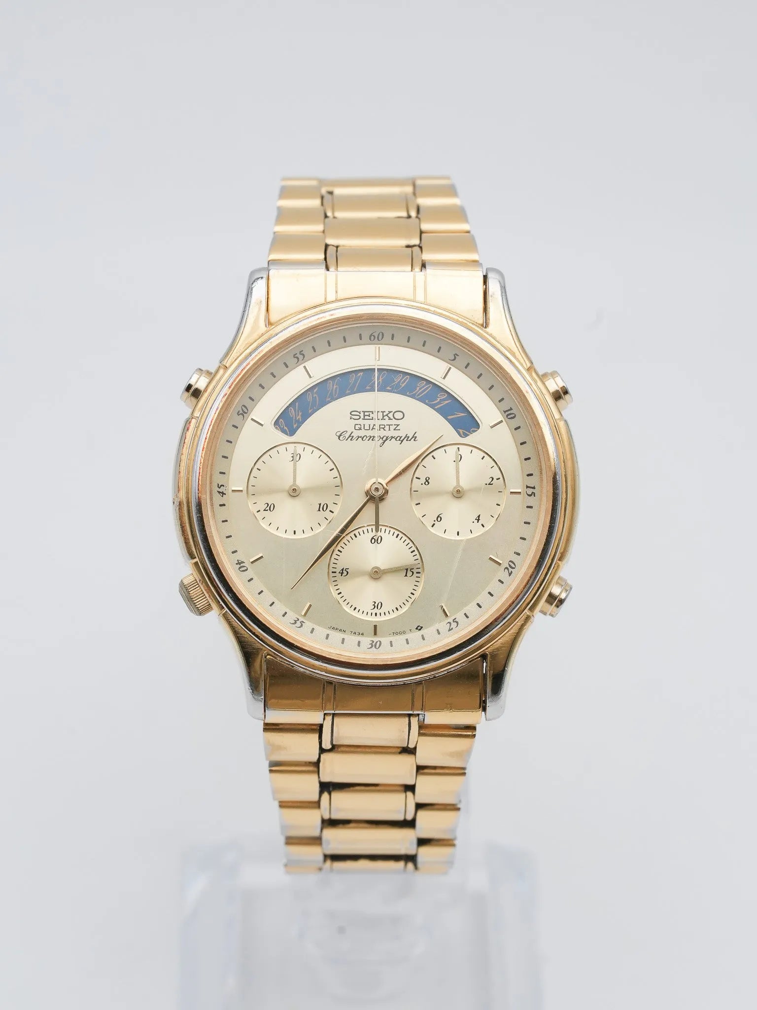 Seiko - Chronographe Or Date Bleu - 1986 - Atelier Victor Paris - Vintage Watch Shop Dubai