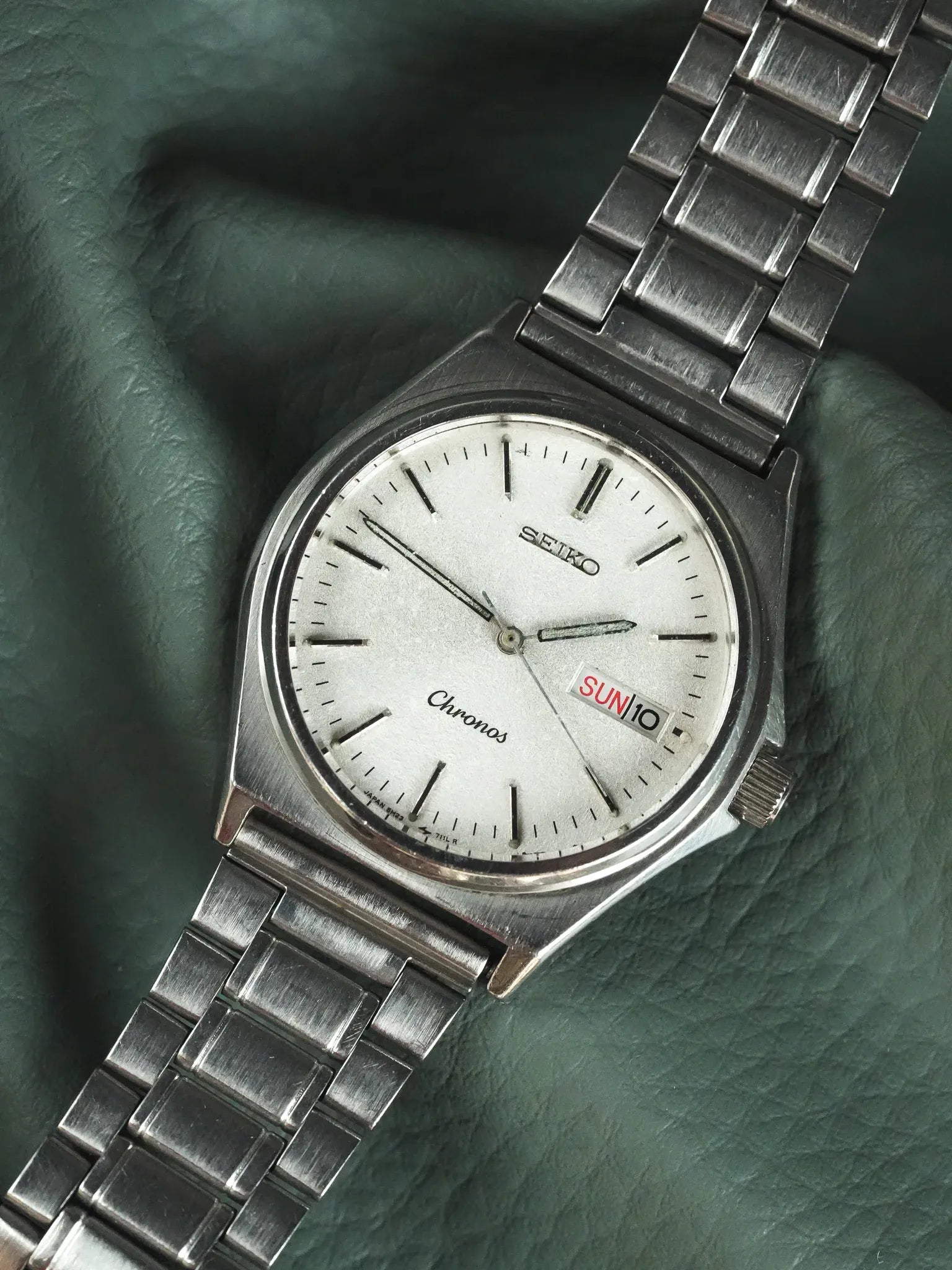 Seiko - Chronos Daydate Kanji Cadran neige acier - 1988 - Atelier Victor