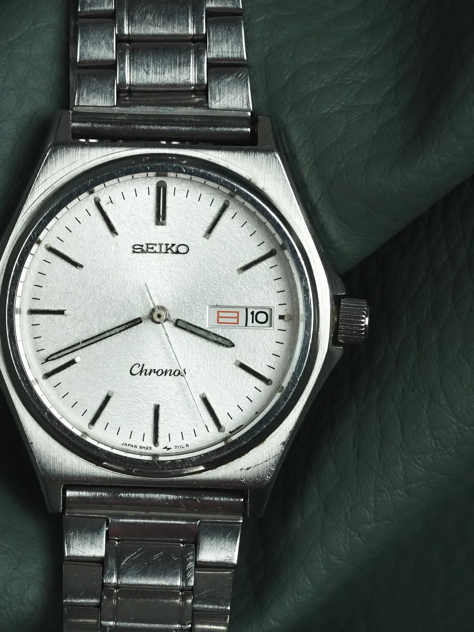 Seiko - Chronos Daydate Kanji Snow Dial Steel - 1988