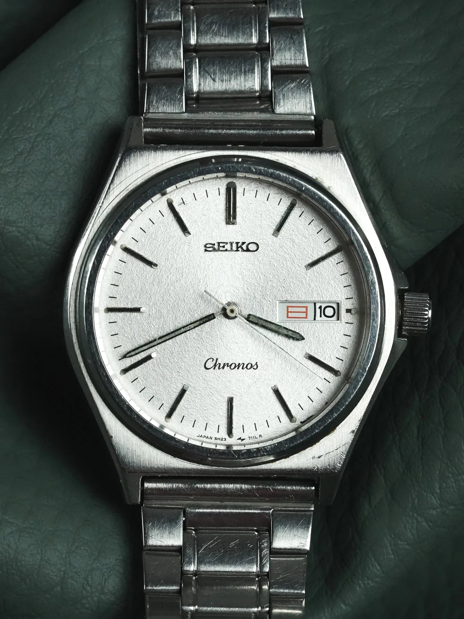 Seiko - Chronos Daydate Kanji Snow Dial Steel - 1988