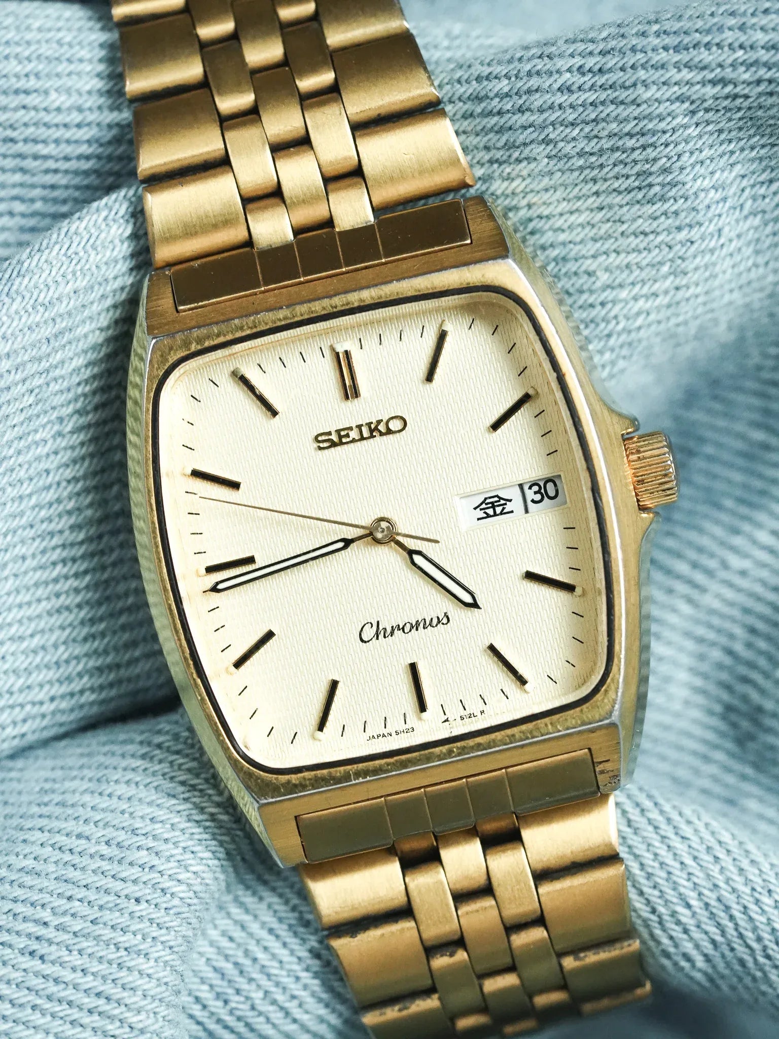 Seiko - Chronos or écaille daydate kanji - 1990 - Atelier Victor