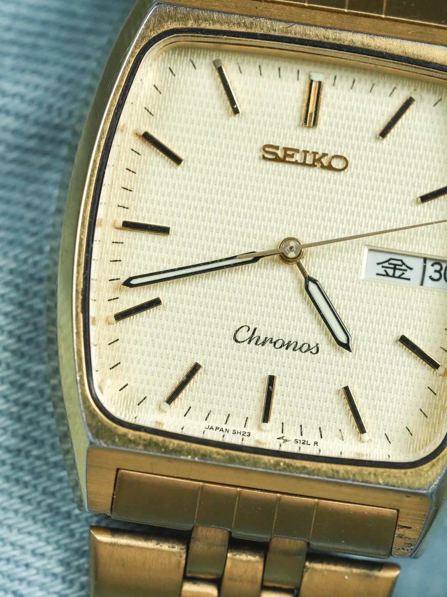 Seiko - Chronos or écaille daydate kanji - 1990 - Atelier Victor