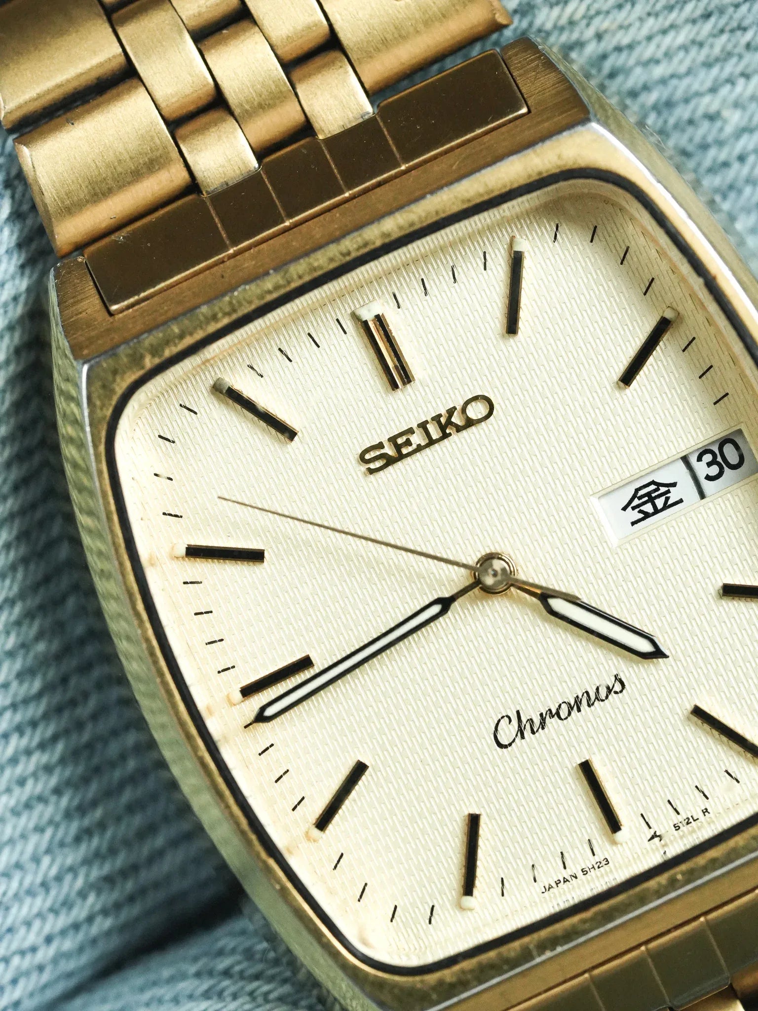 Seiko - Chronos or écaille daydate kanji - 1990 - Atelier Victor