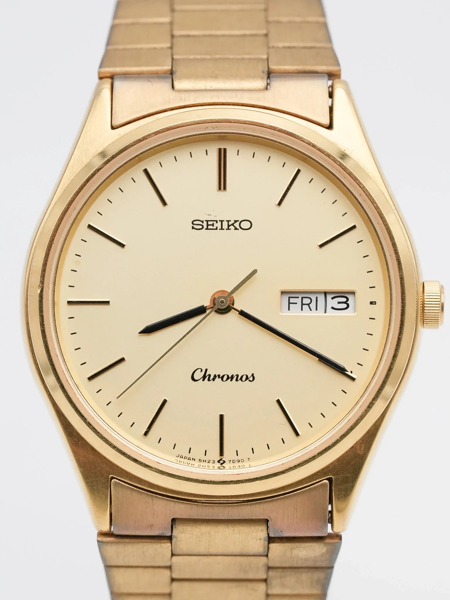 Seiko - Chronos plaqué or date japonais - 1982 - Atelier Victor - Vintage  Shop