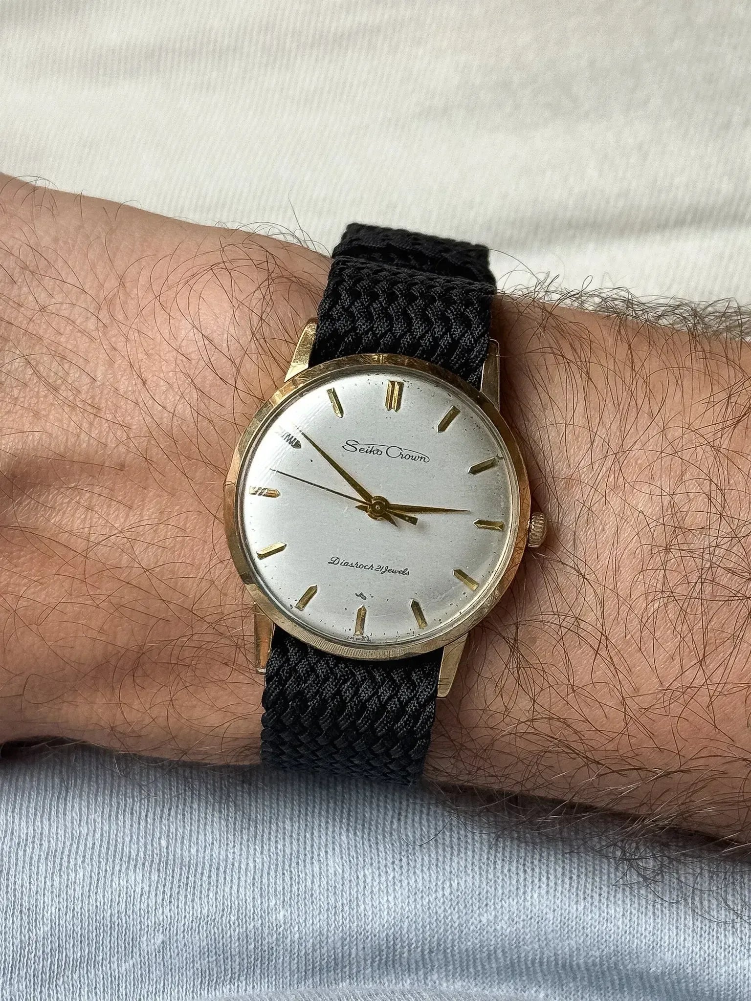 Seiko - Crown Diashoch 21 Gold Plated Dauphine - 1960