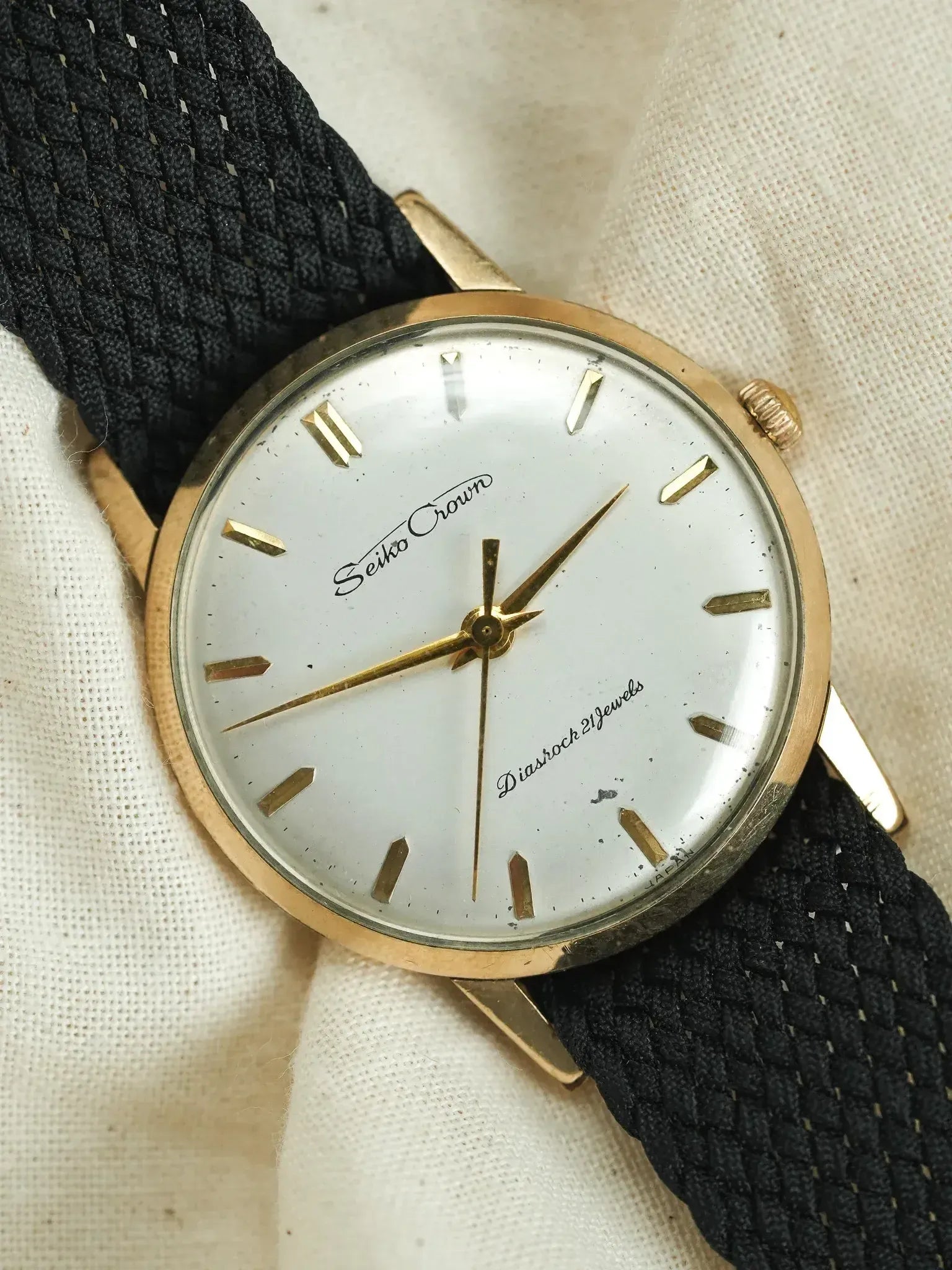 Seiko - Crown Diashoch 21 Gold Plated Dauphine - 1960 - Atelier Victor