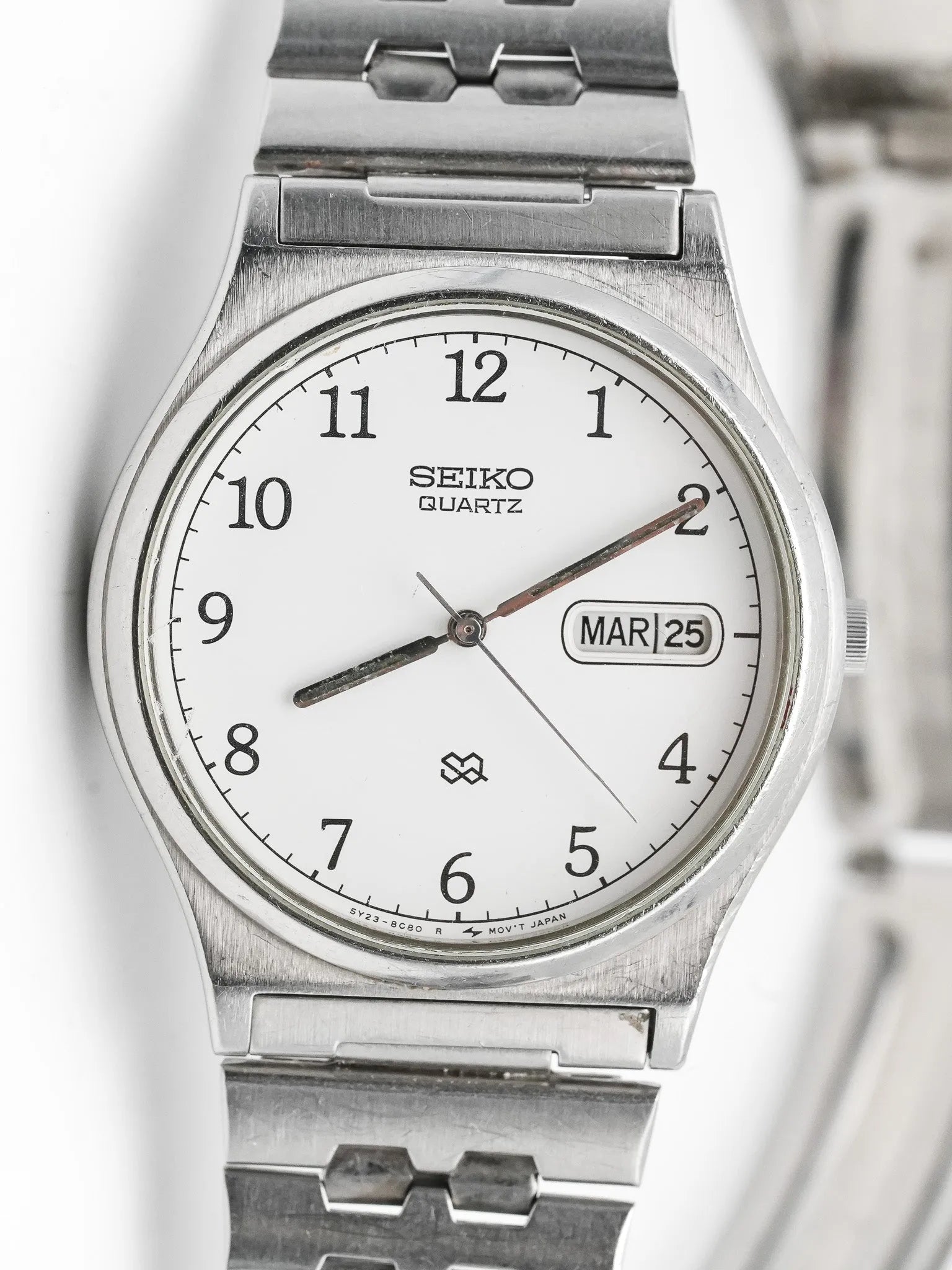 Seiko - Daydate blanc acier - 1978 - Atelier Victor - Vintage Watch Shop
