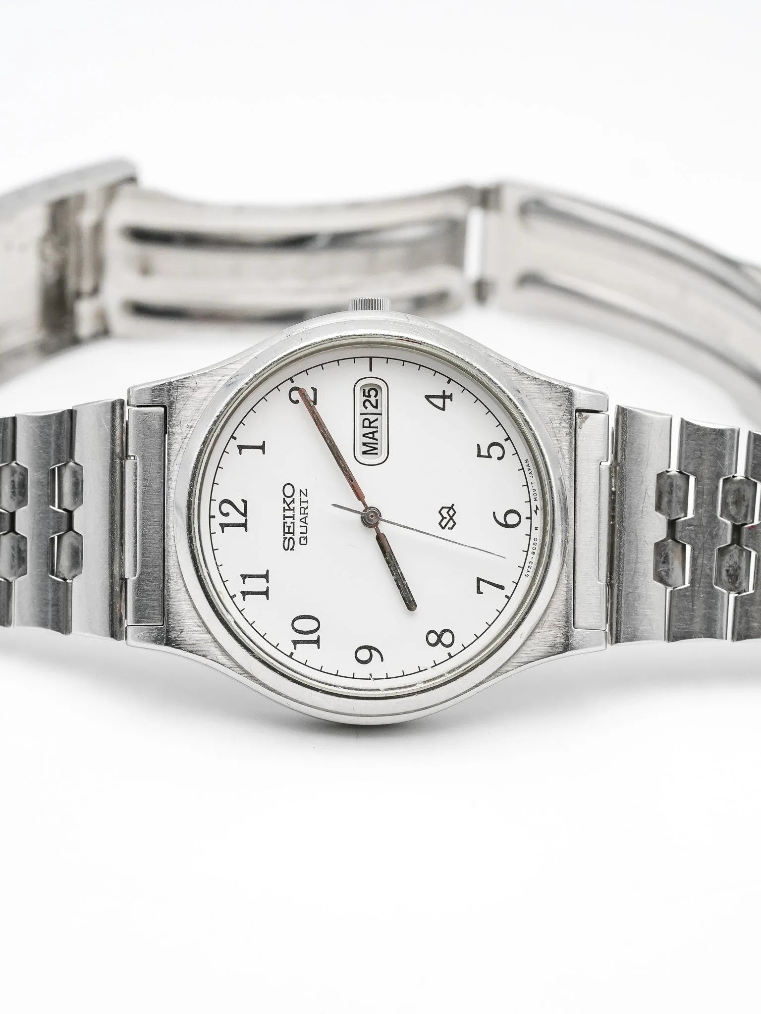 Seiko - Daydate blanc acier - 1978 - Atelier Victor - Vintage Watch Shop