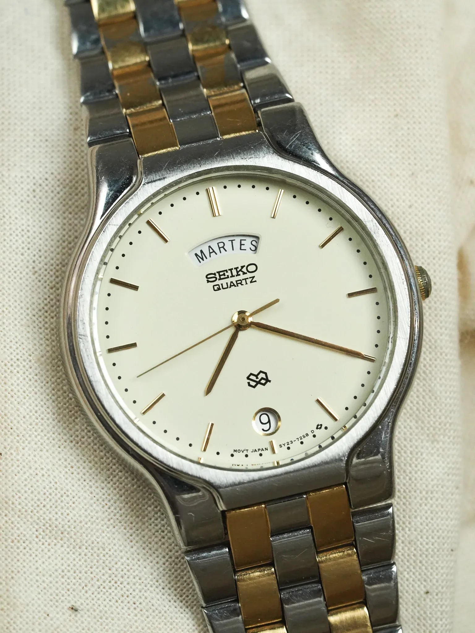 Seiko - Daydate Quartz Maille Or Acier - 1999 - Atelier Victor