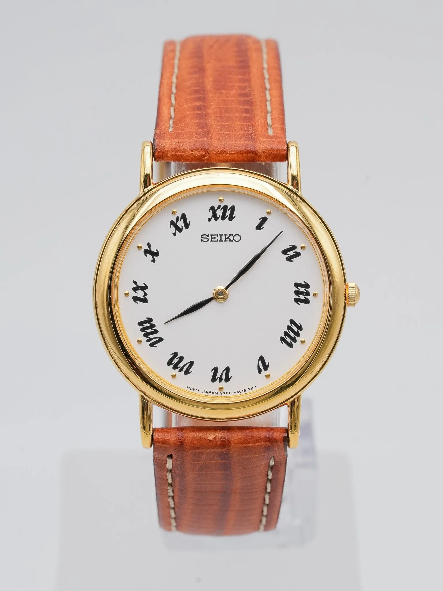 Seiko - Doré cadran blanc index romain - NOS - 1990s - Atelier Victor Paris - Vintage Watch Shop Dubai