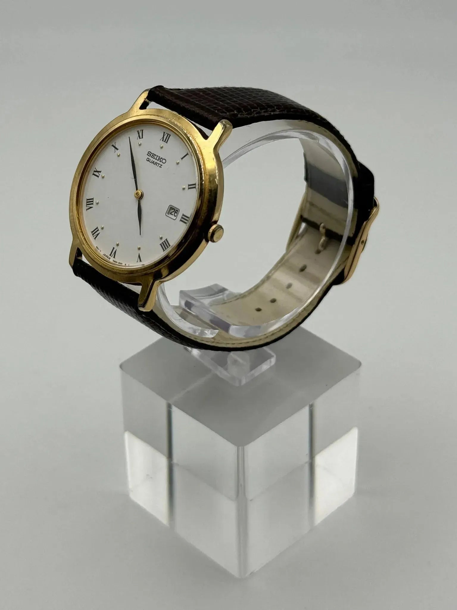 Seiko - Dress Watch Date Plaqué Or Index Romain - 2002 - Atelier Victor - Vintage  Shop