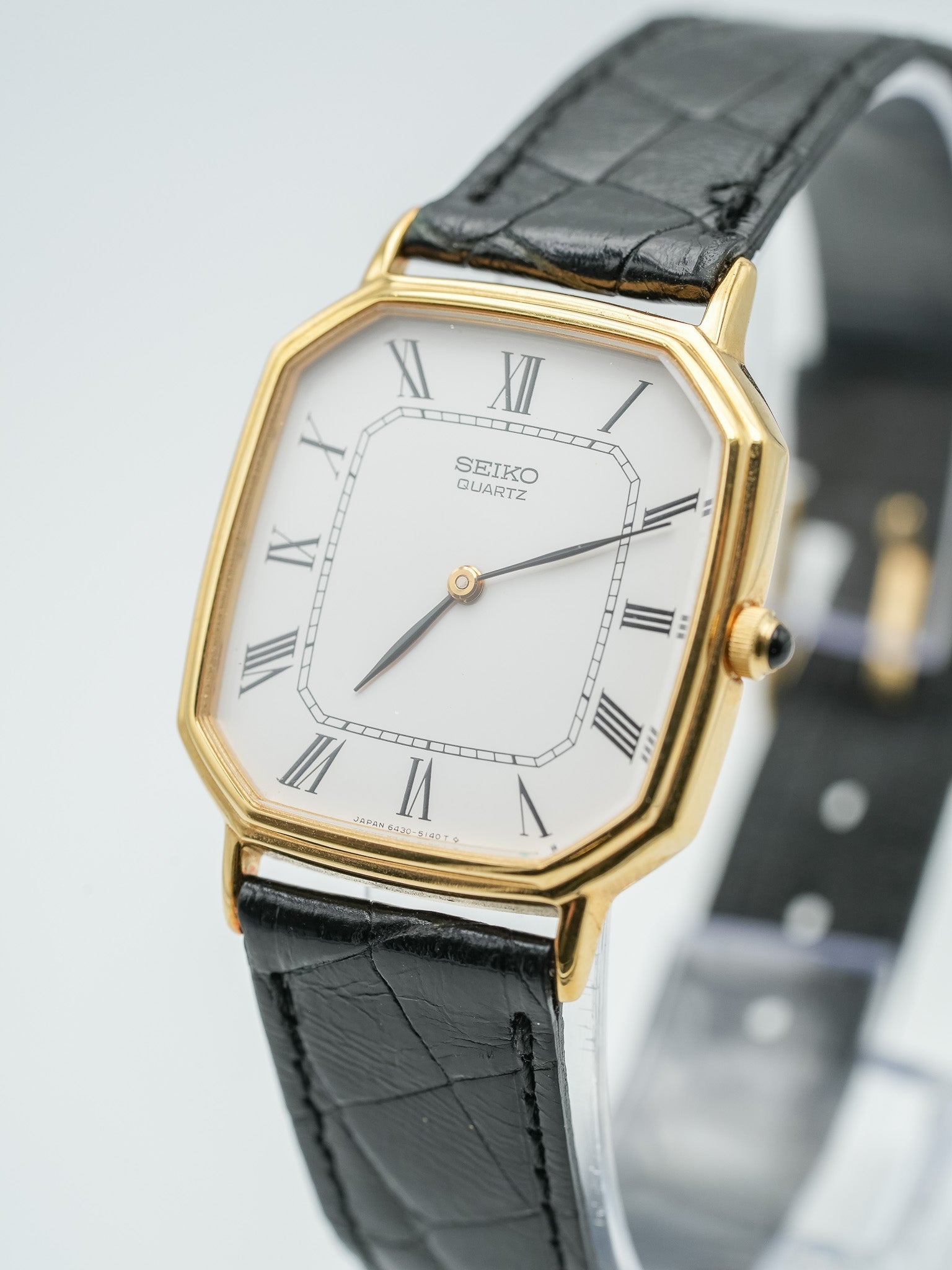 Seiko - Dress Watch Octogonale Romain Cadran blanc - FULL SET - 1981 - Atelier Victor - Vintage  Shop