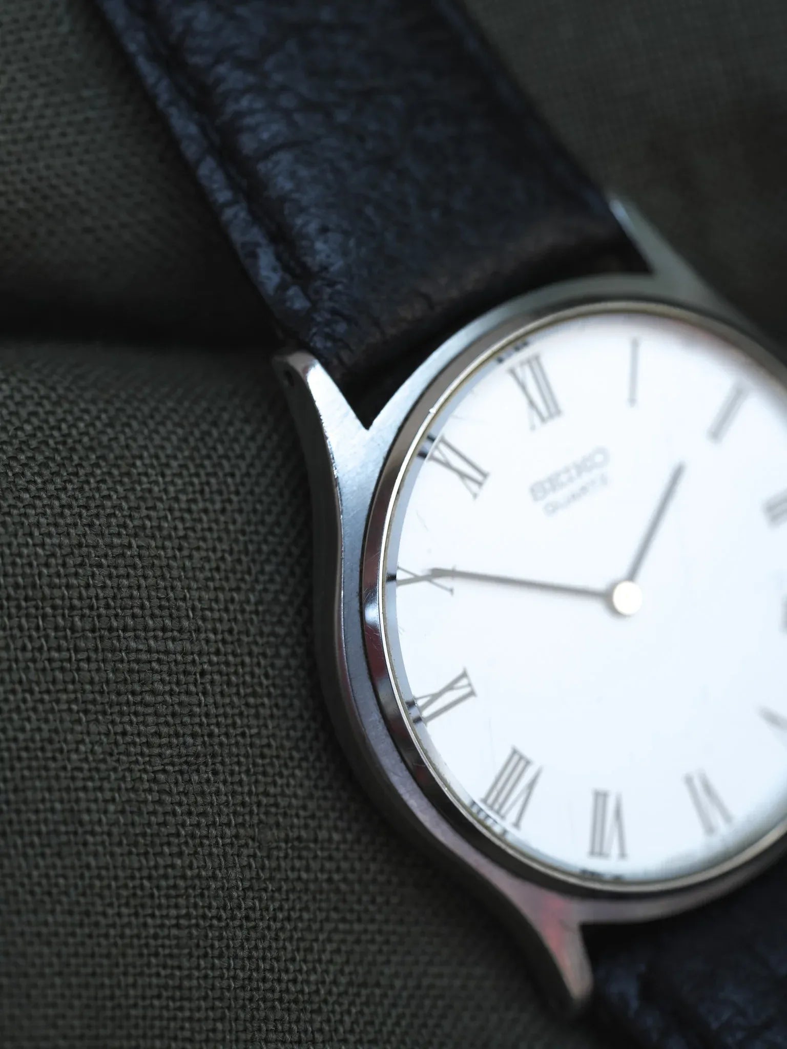 Seiko - Dress Watch Slim Acier Blanc Romain - 1997 - Atelier Victor