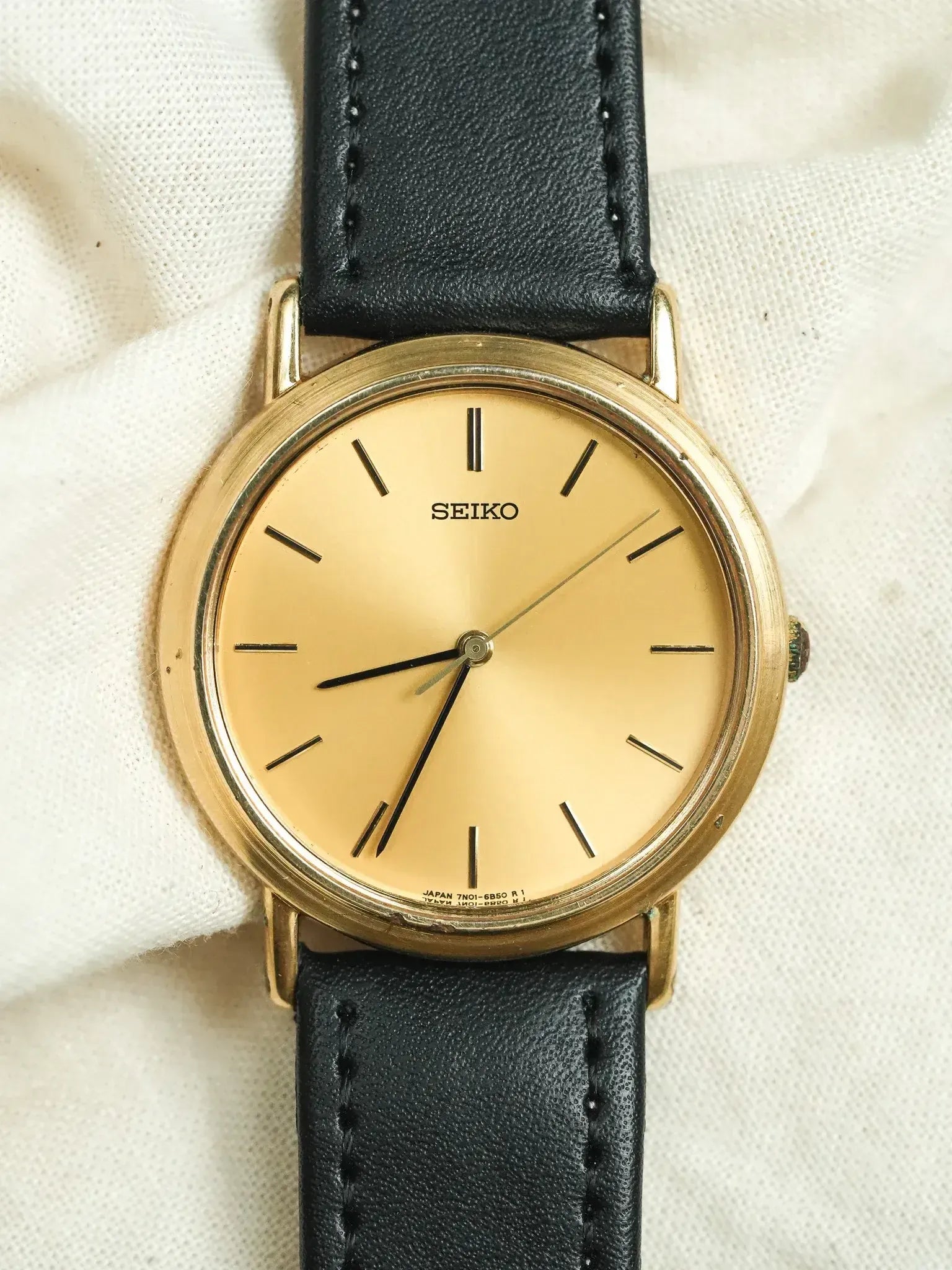black dress denim jacket Seiko - Gold Dress Watch