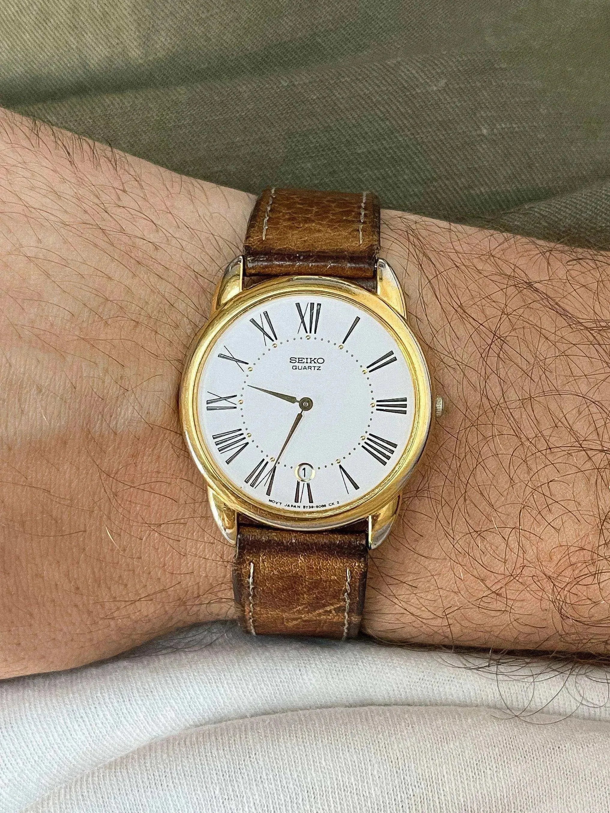 Seiko - Gold Index Roman - 1990 - Atelier Victor - Vintage  Shop