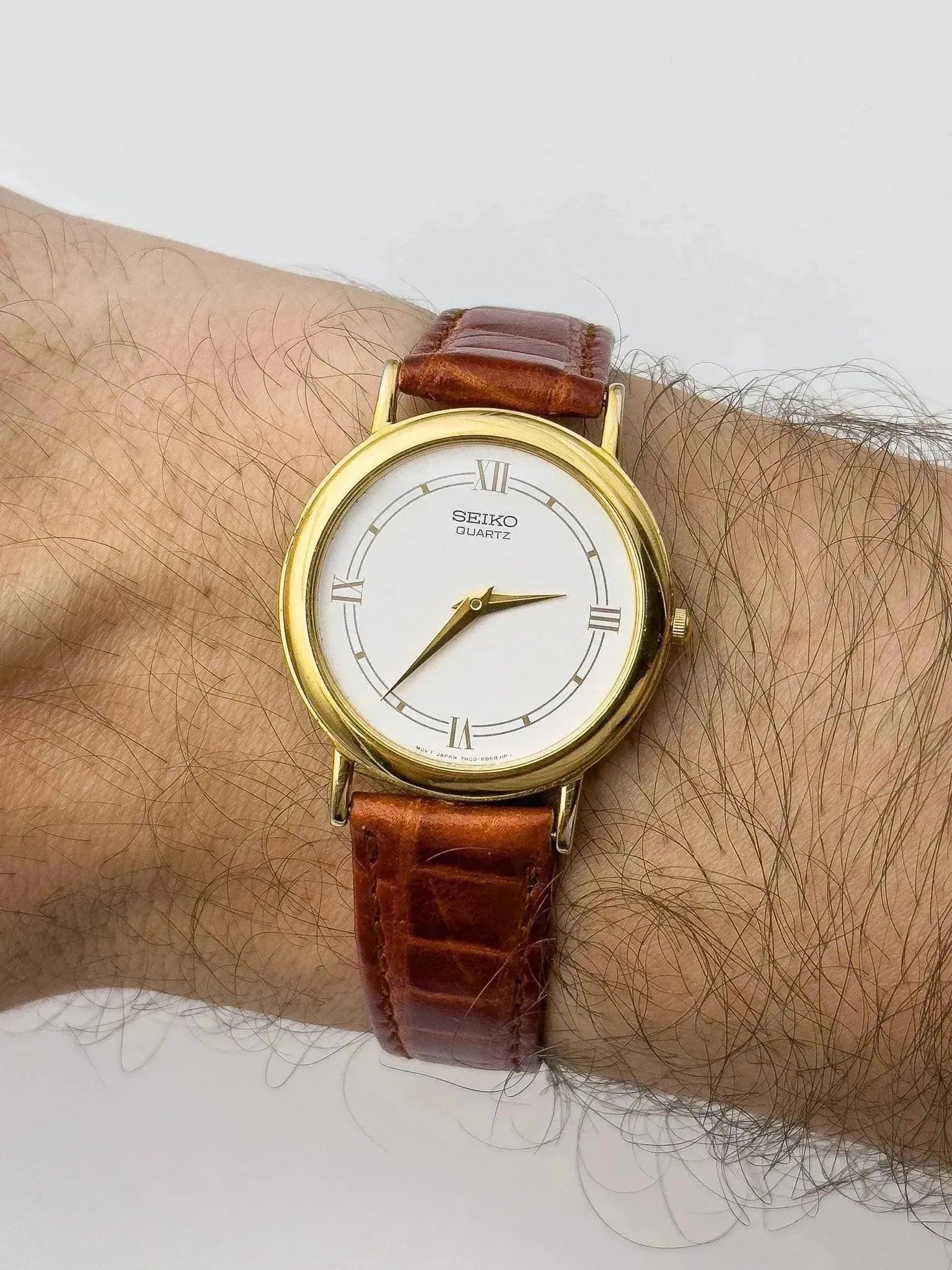 Seiko - Gold White Dress Watch - 2001 - Atelier Victor Paris - Vintage Watch Shop Dubai