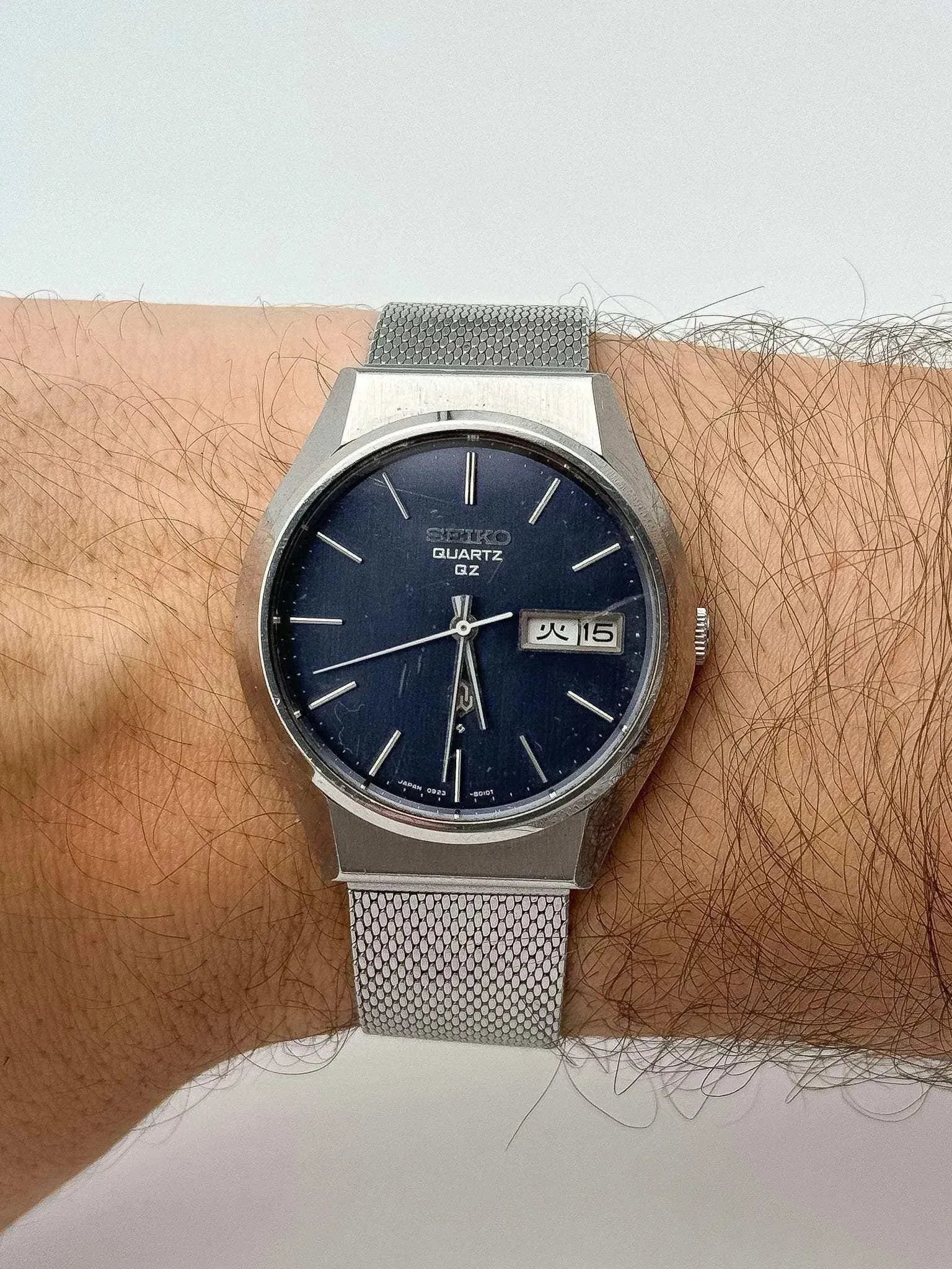 Seiko - Kanji Bleu Daydate Acier - 1974 - Atelier Victor - Vintage  Shop