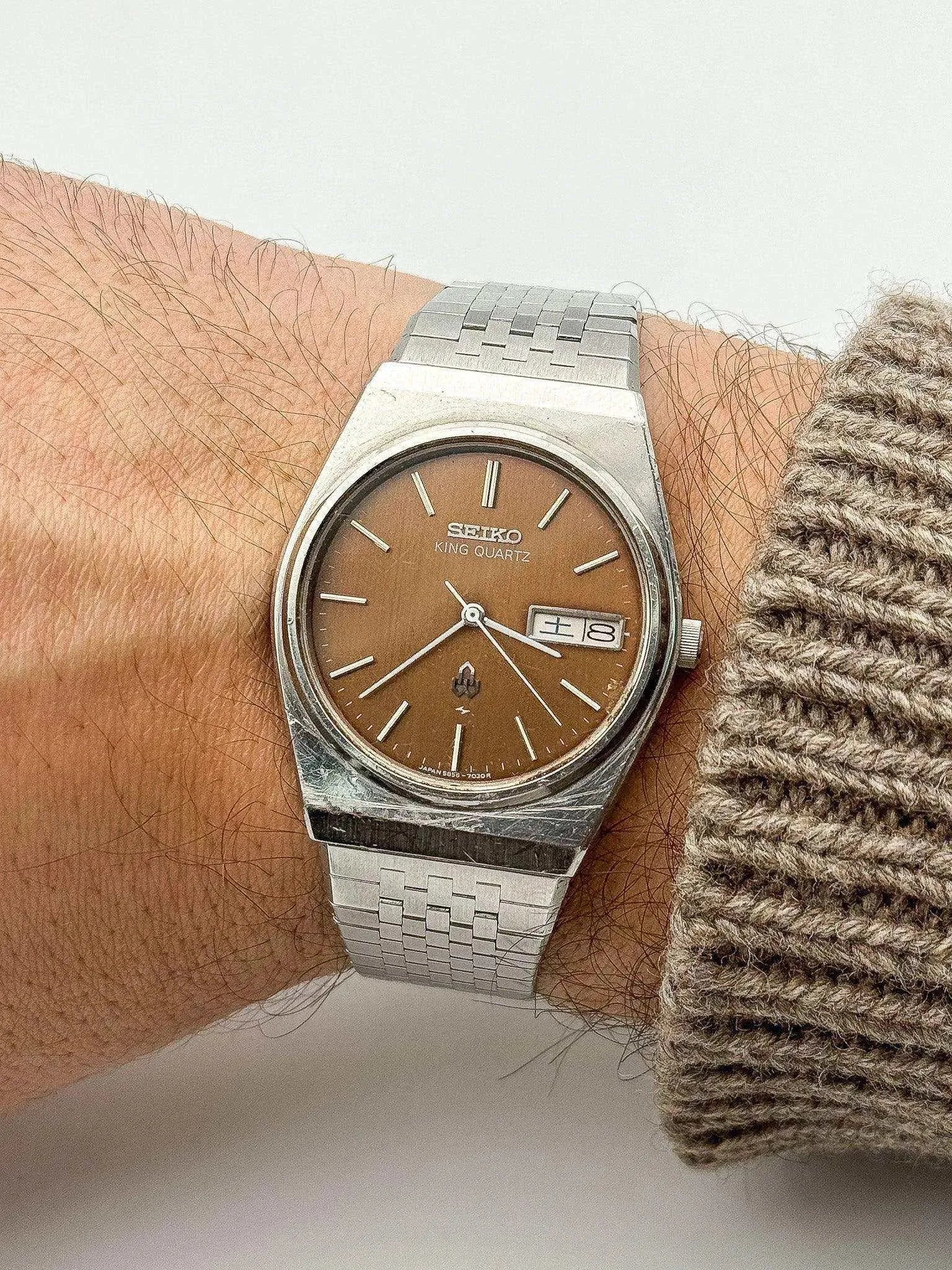 Seiko - King Quartz Kanji Brown - 1978 - Atelier Victor Paris - Vintage Watch Shop Dubai
